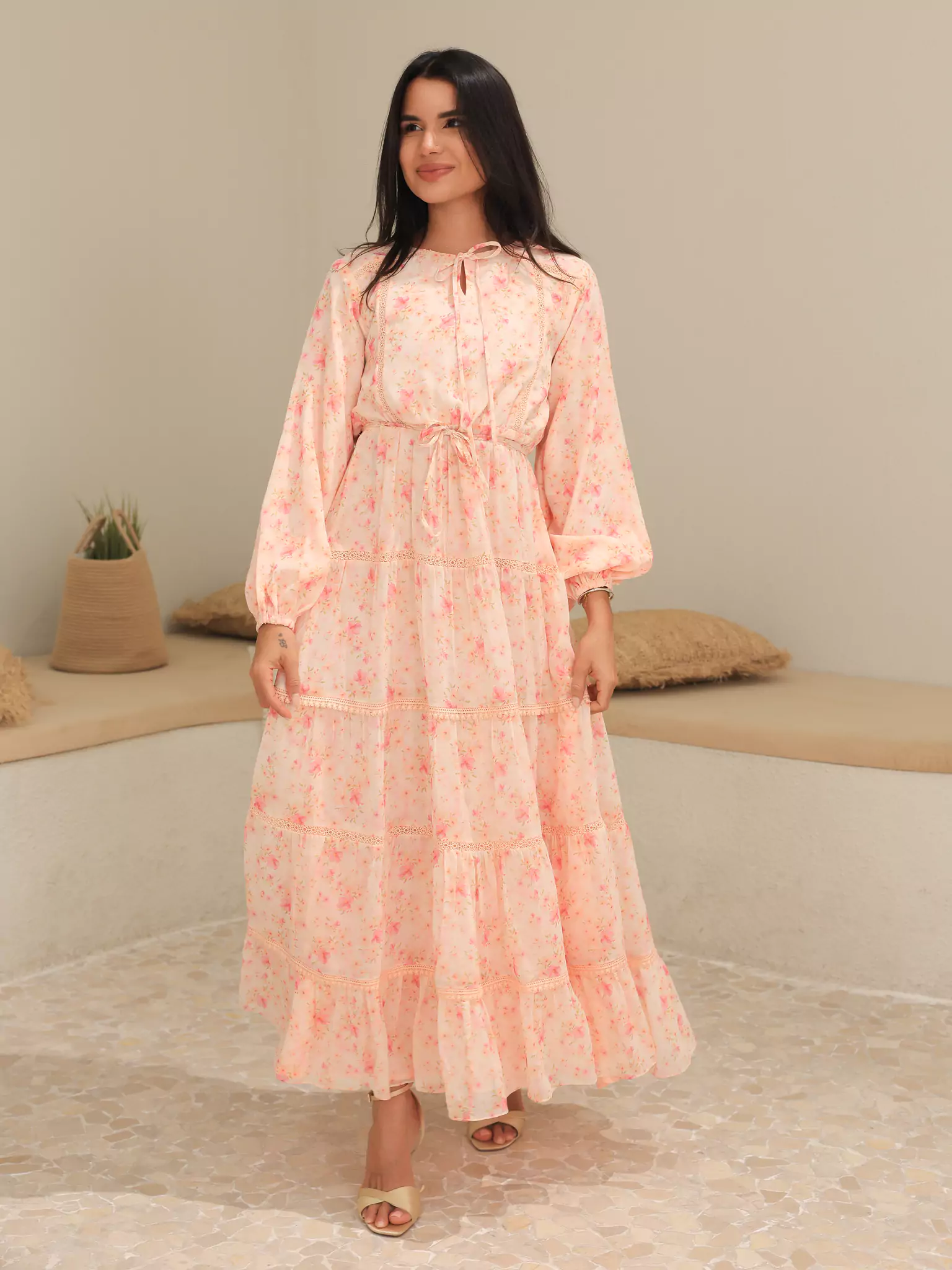 Blushhaven Floral Lace Long Dress - Image 5