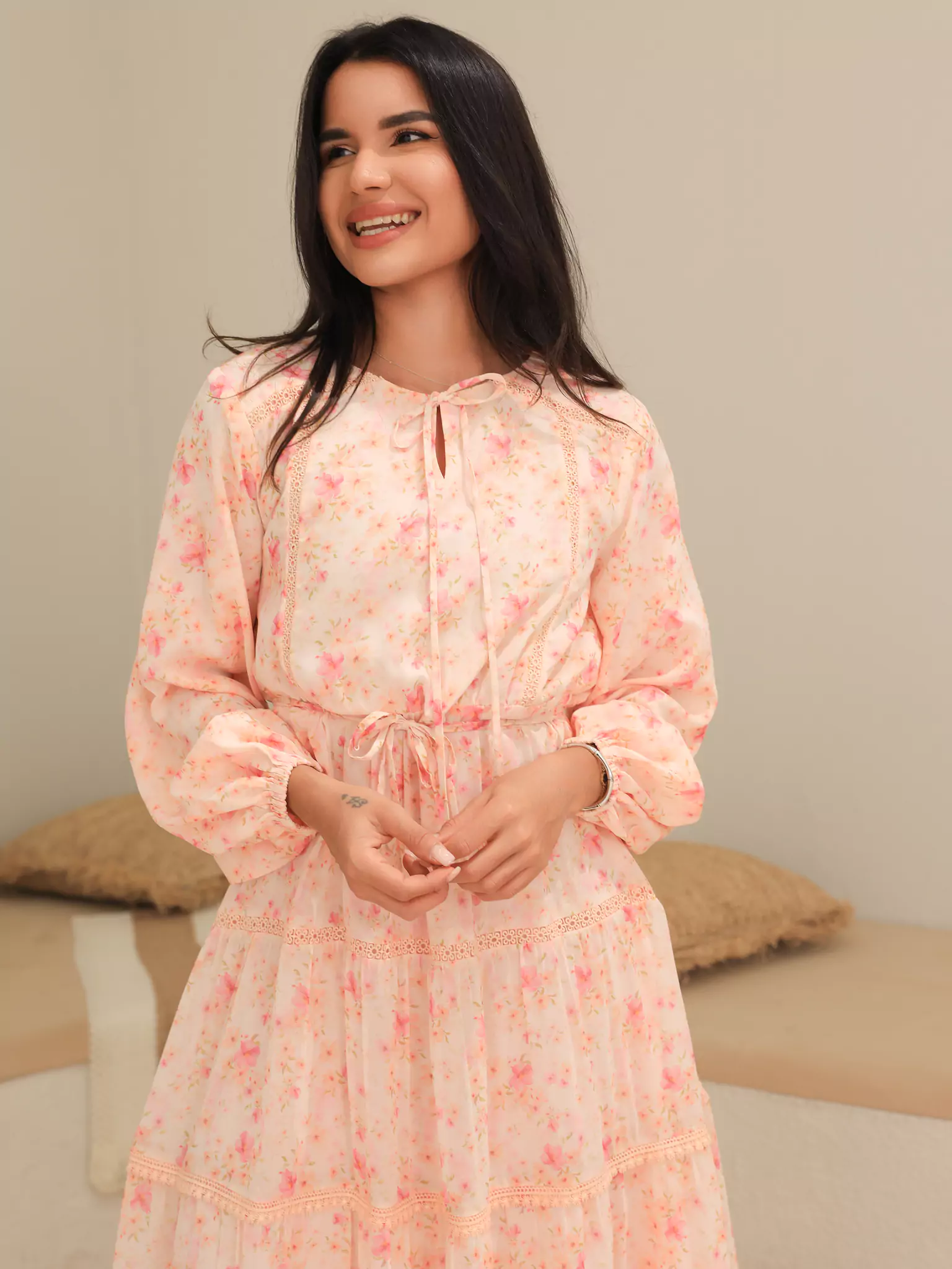 Blushhaven Floral Lace Long Dress - Image 8