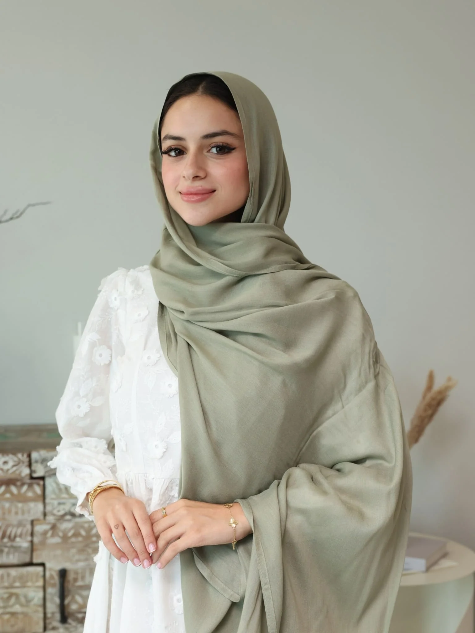 Breathable Soft Dull Sage Modal Hijab