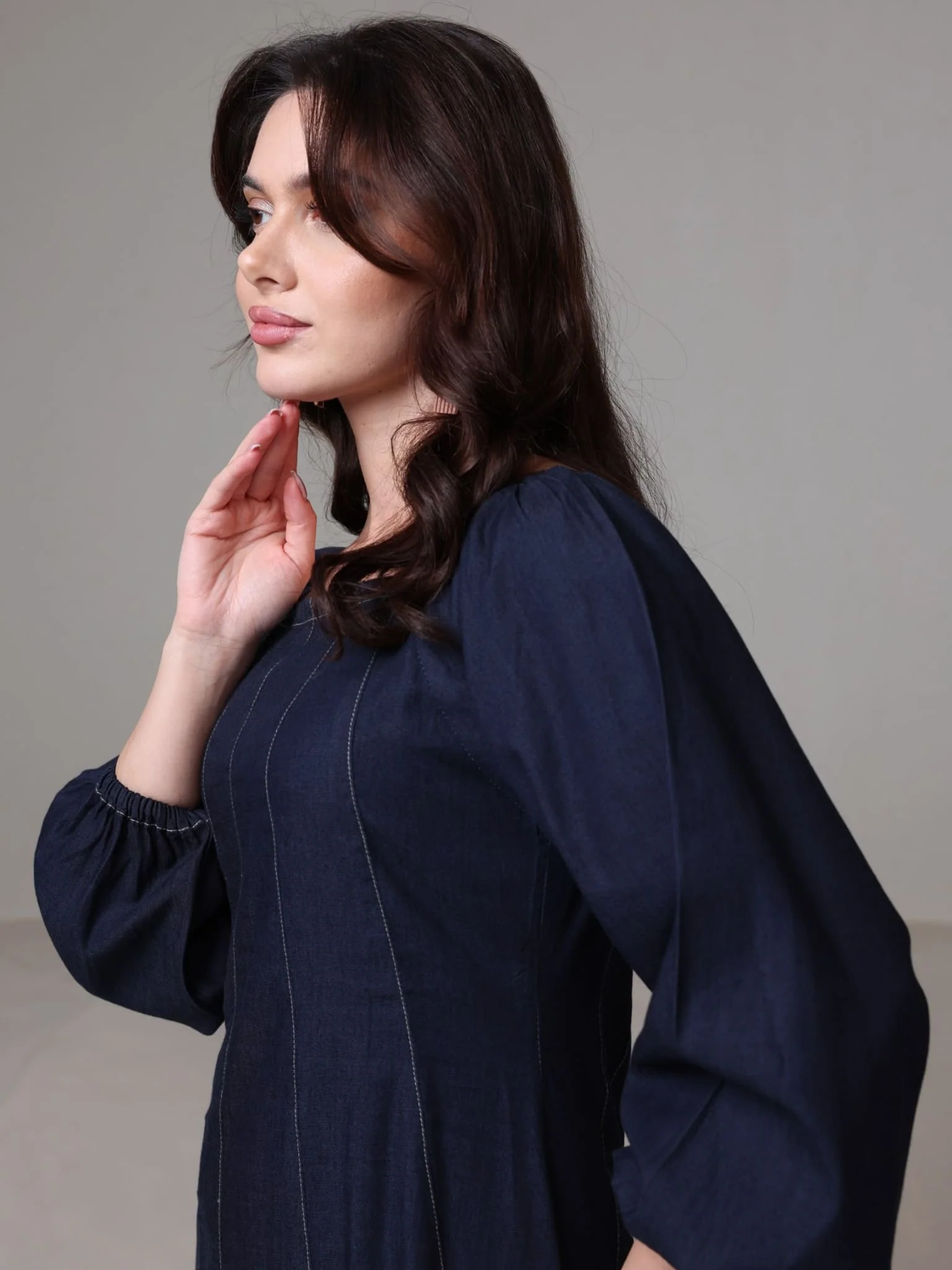 Bria Denim Long Dress - Image 5