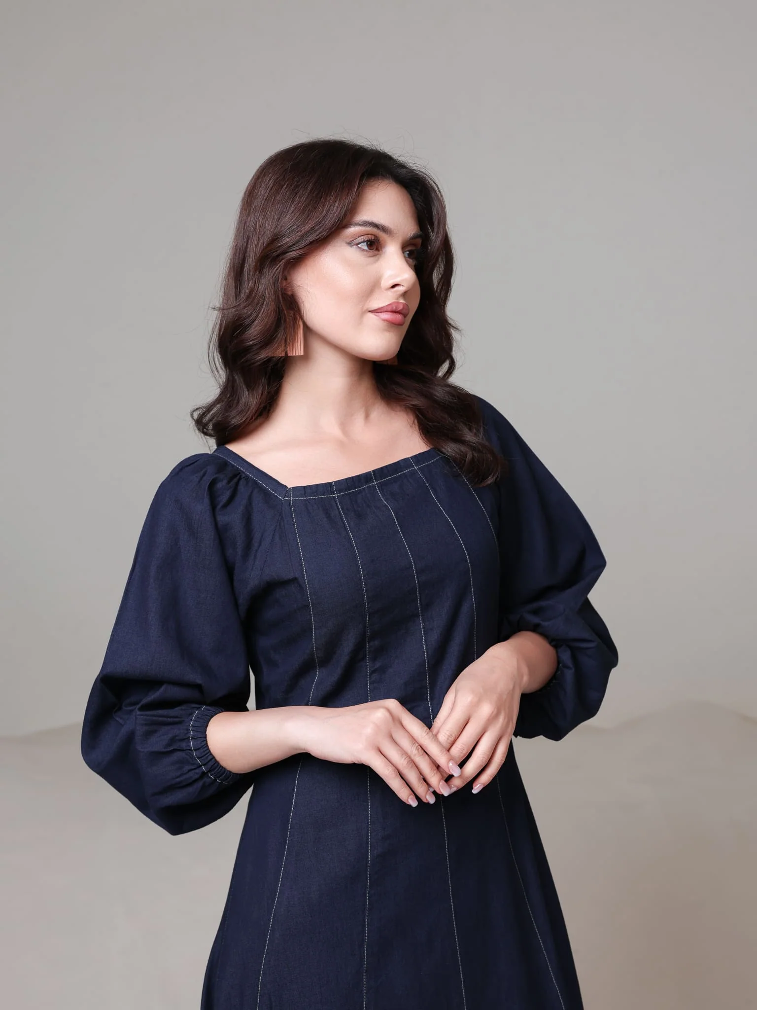 Bria Denim Long Dress - Image 6