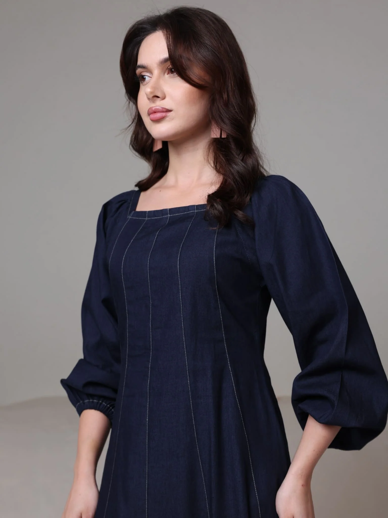 Bria Denim Long Dress - Image 9