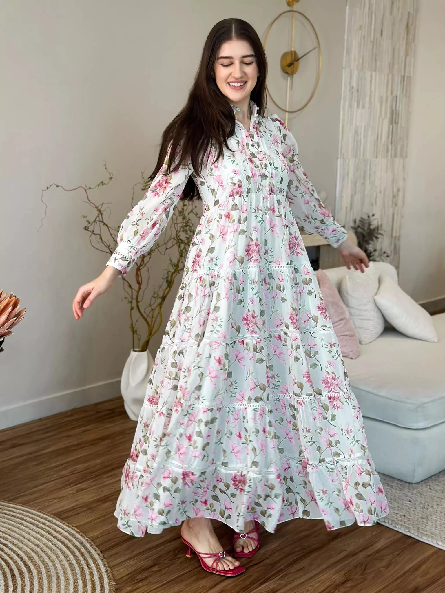 Calla Floral Lace Dress - Image 15