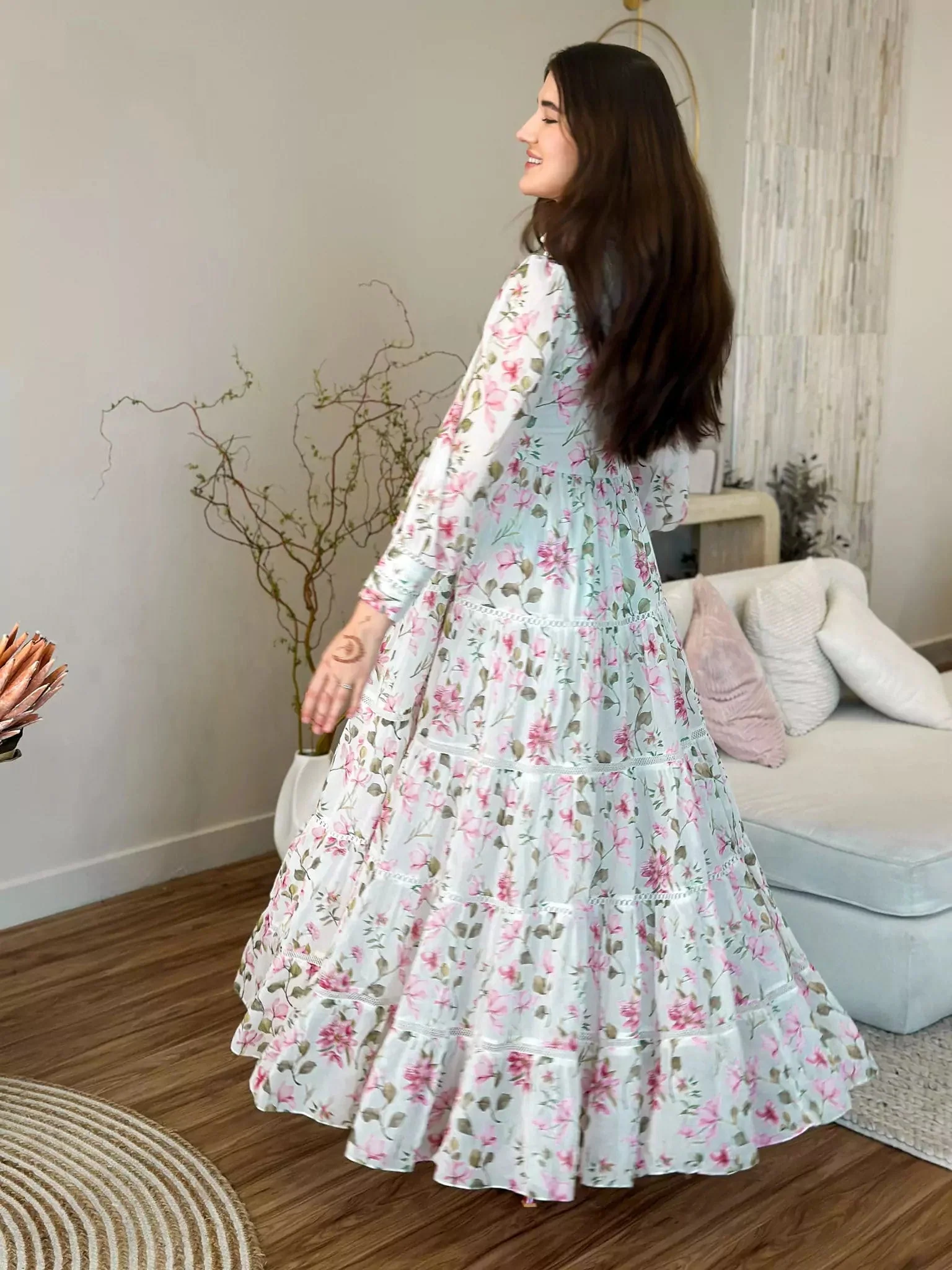 Calla Floral Lace Dress - Image 18