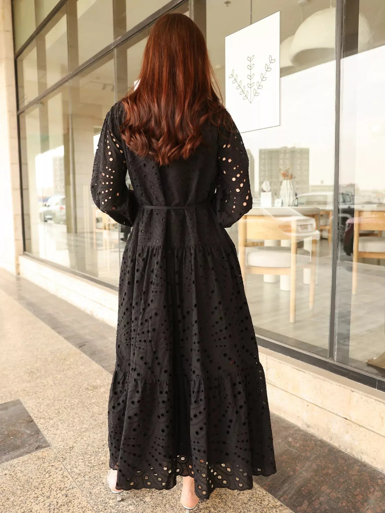 Cameo Black Cut Work Dress - Image 3