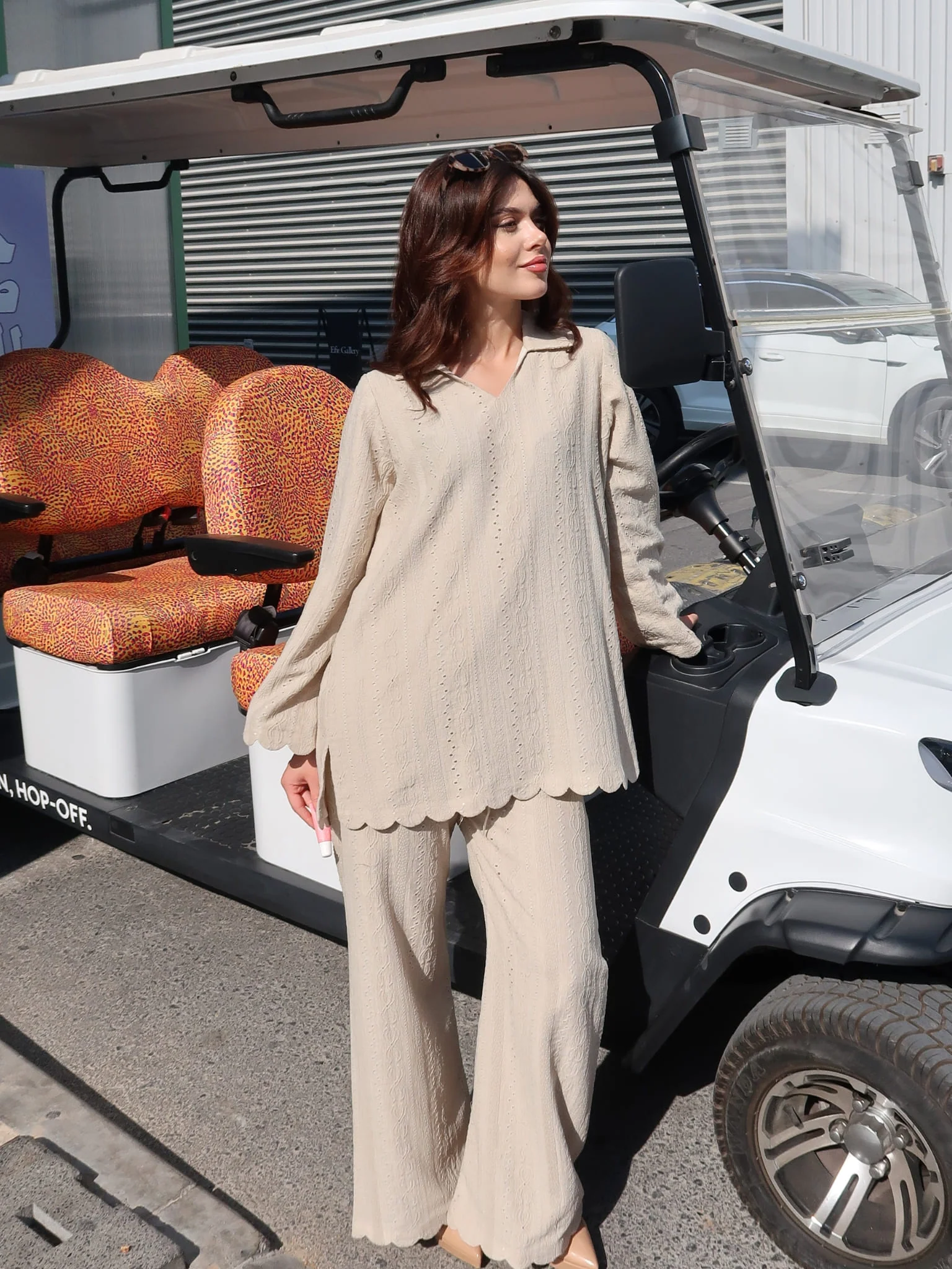Cassia Crochet Sage Shirt - Image 4