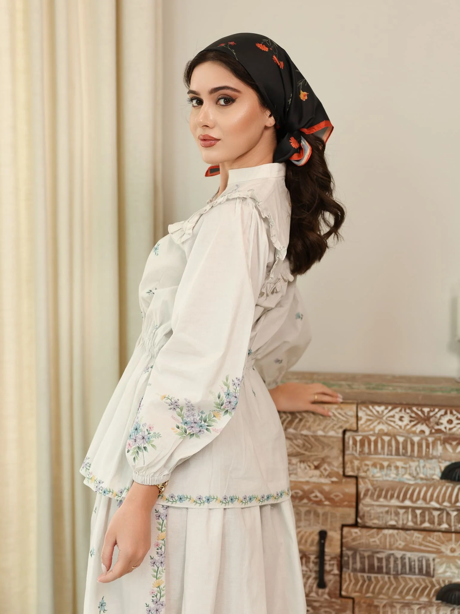 Cecily Printed Skirt And Shirt Set - Image 10
