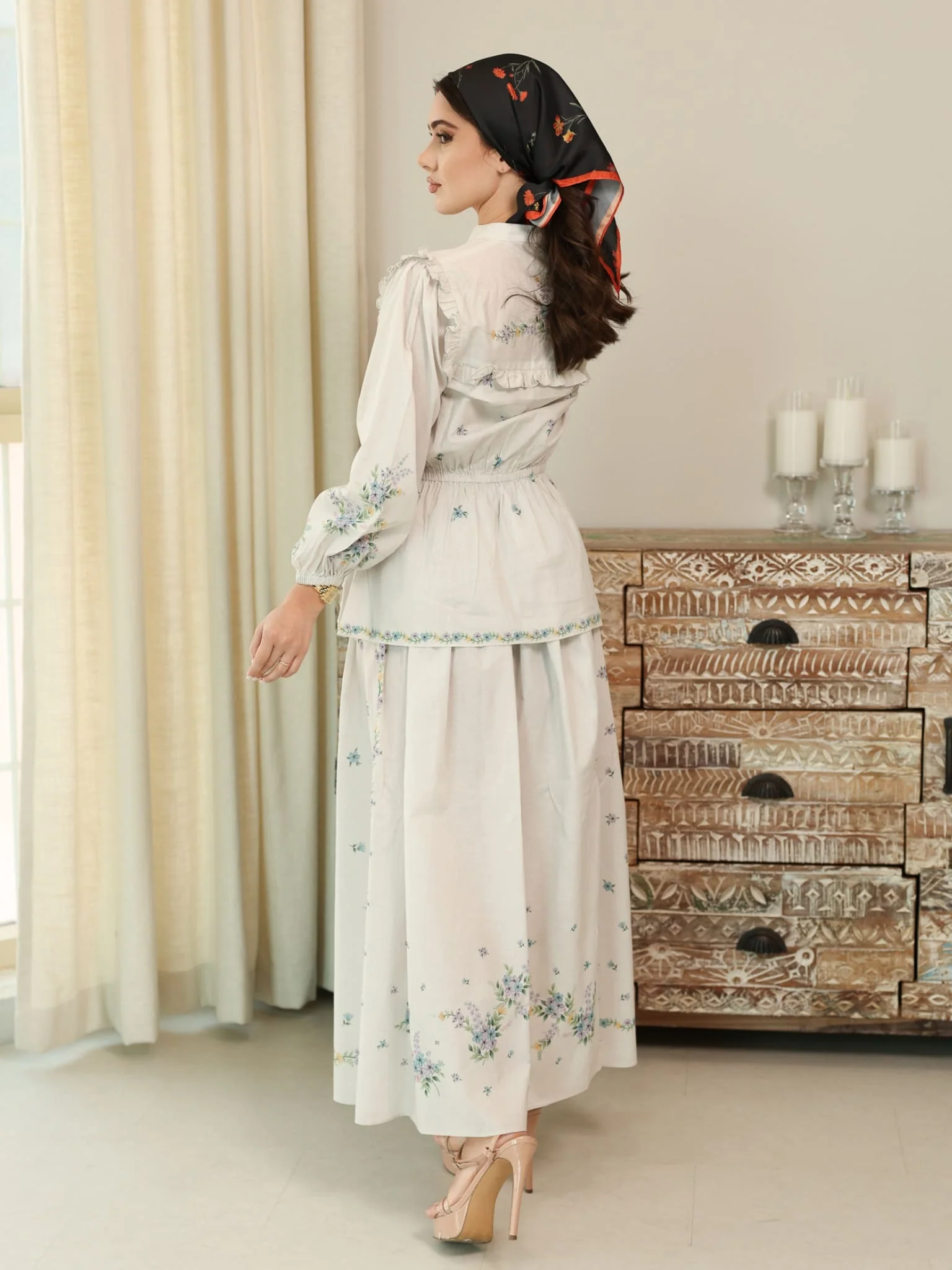Cecily Printed Skirt And Shirt Set - Image 3