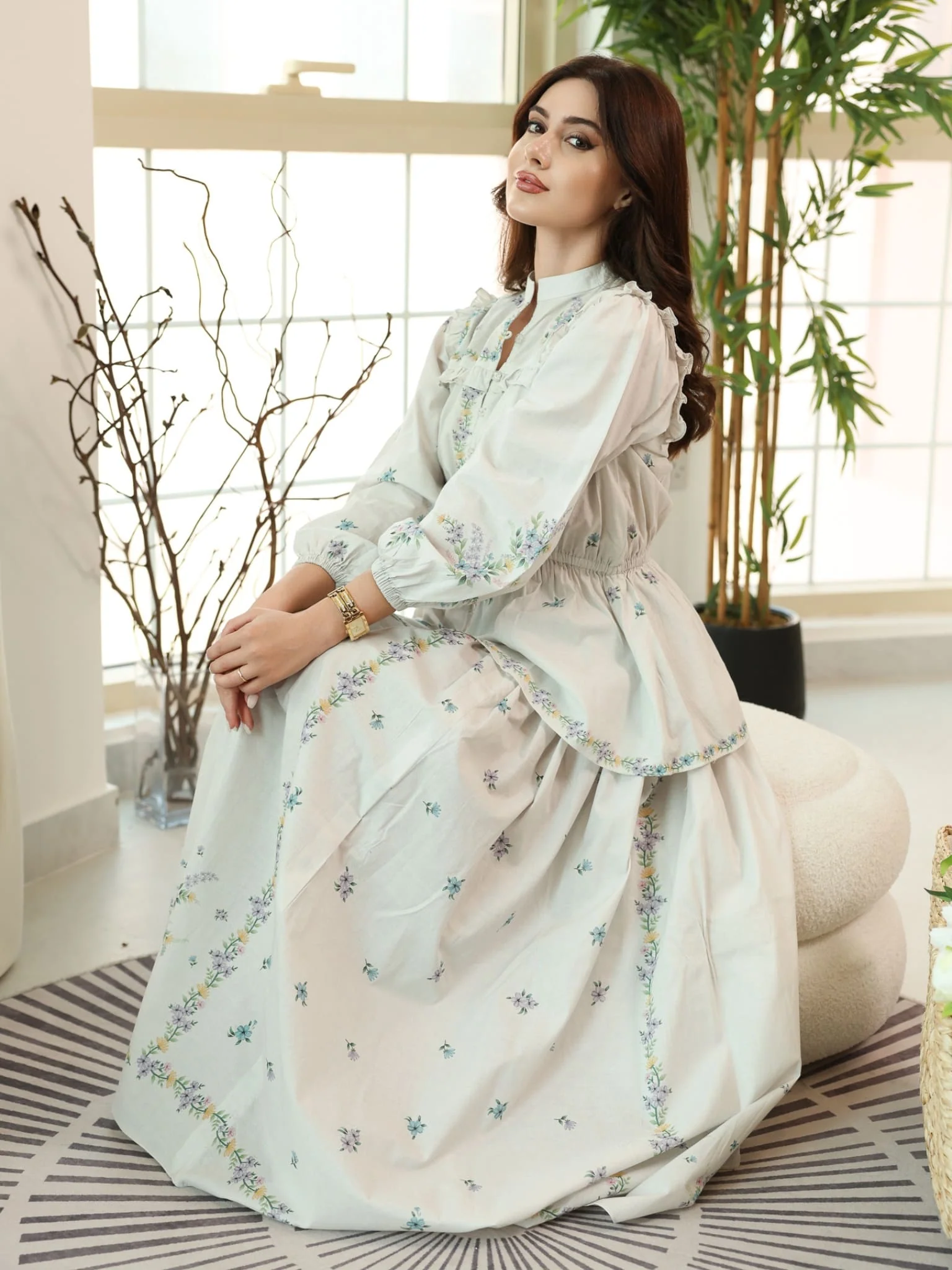 Cecily Printed Skirt And Shirt Set - Image 6