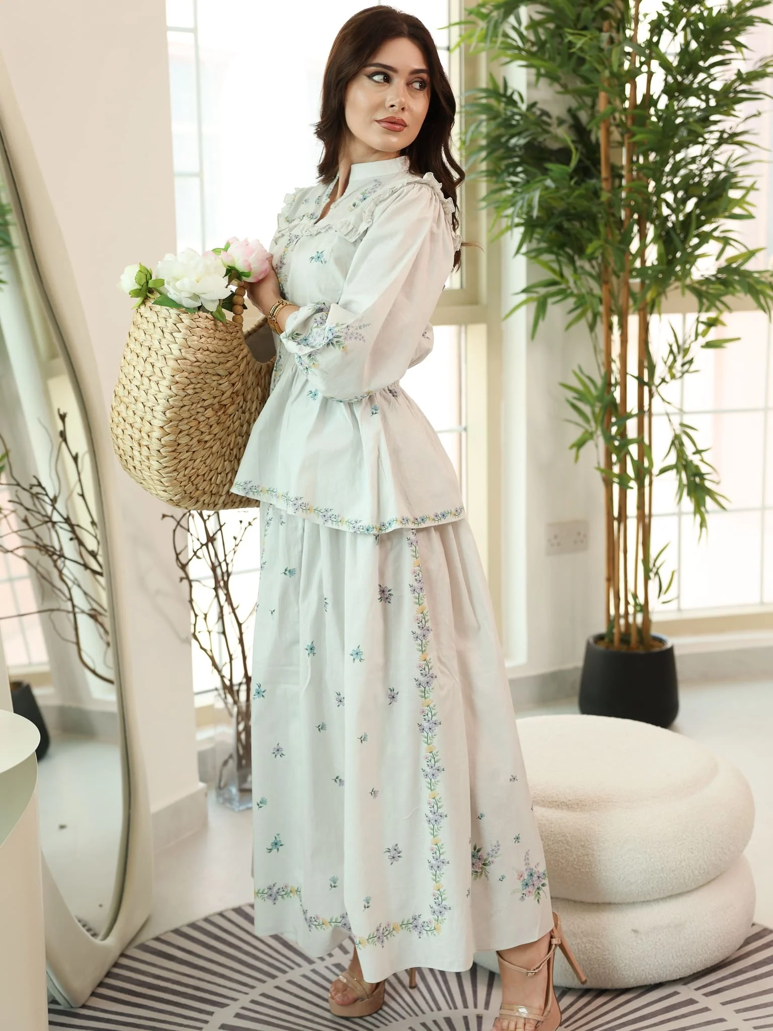 Cecily Printed Skirt And Shirt Set - Image 8