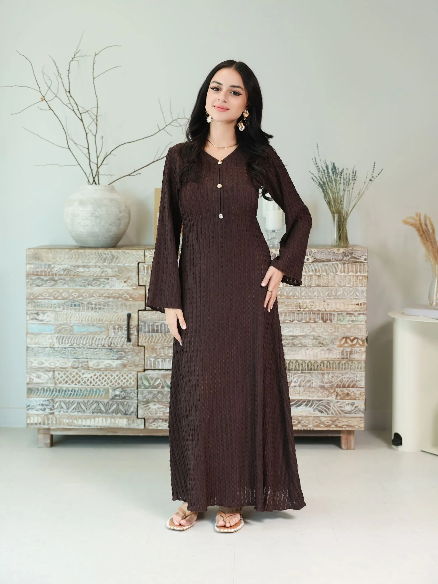 Clayra Knit Long Dress - Image 3
