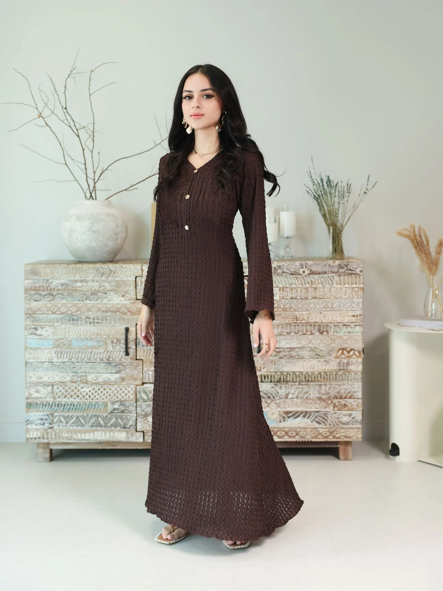 Clayra Knit Long Dress - Image 9