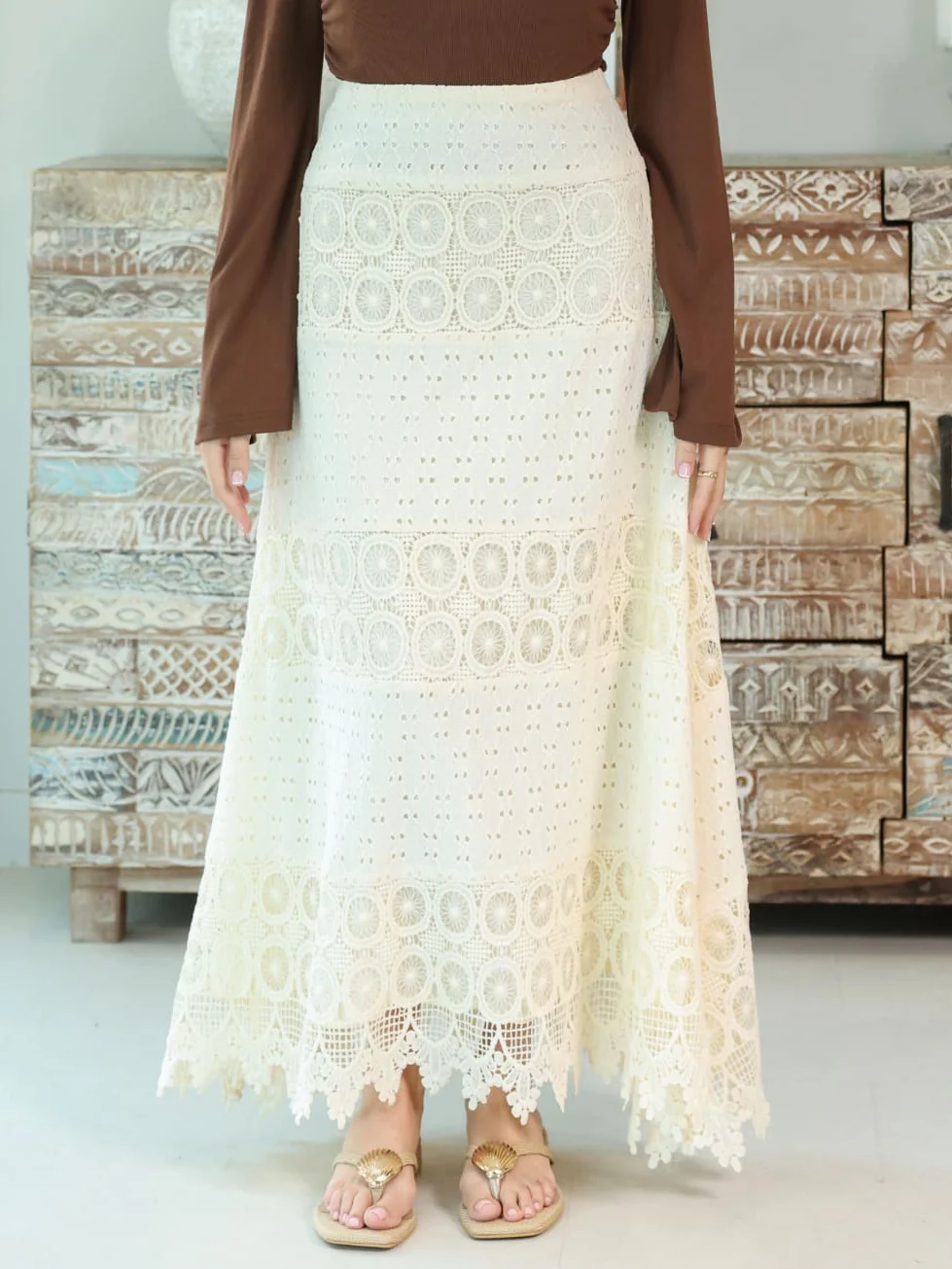 Clovy Crochet Skirt
