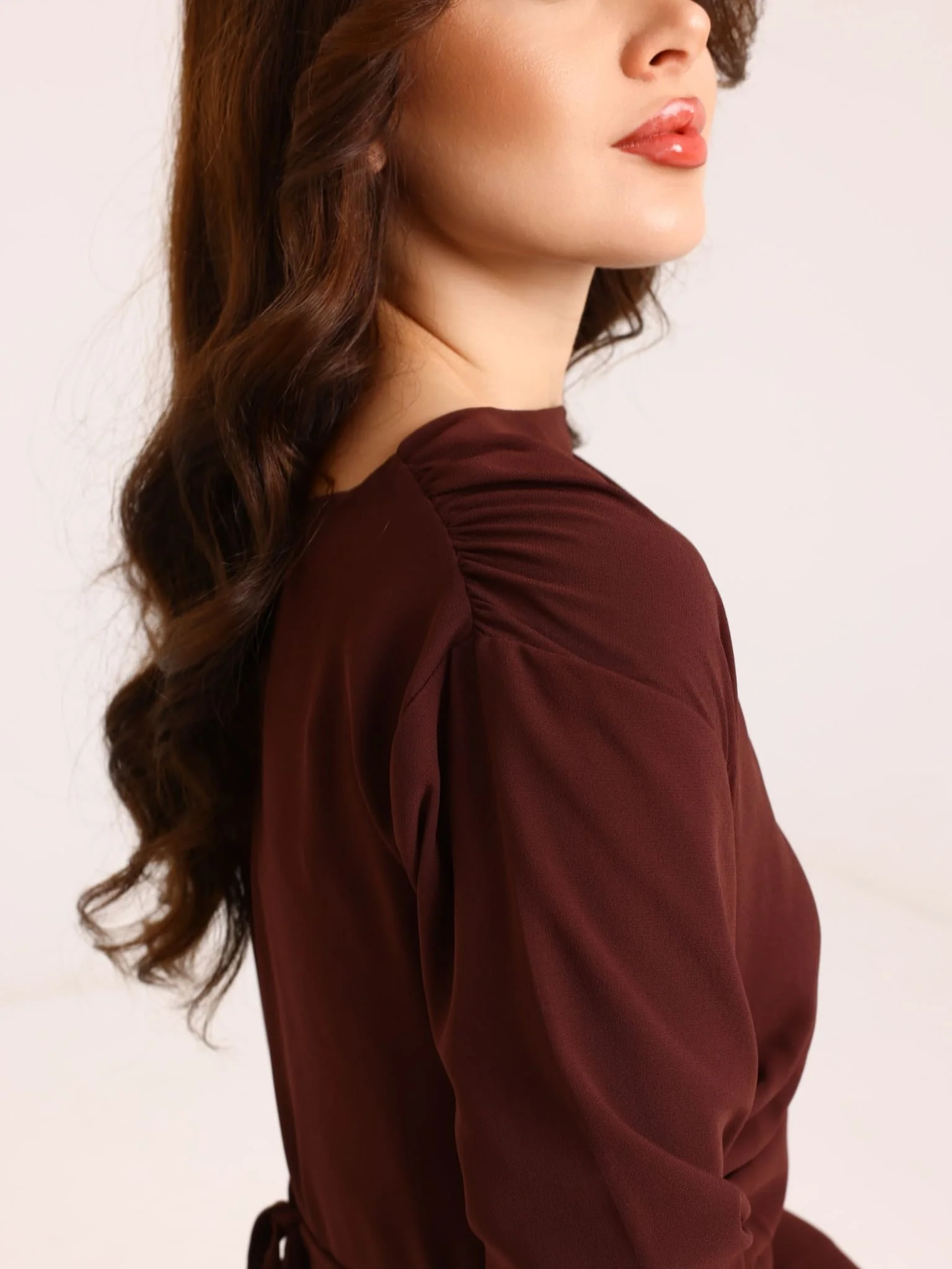 Colette Drape Long Dress - Image 4
