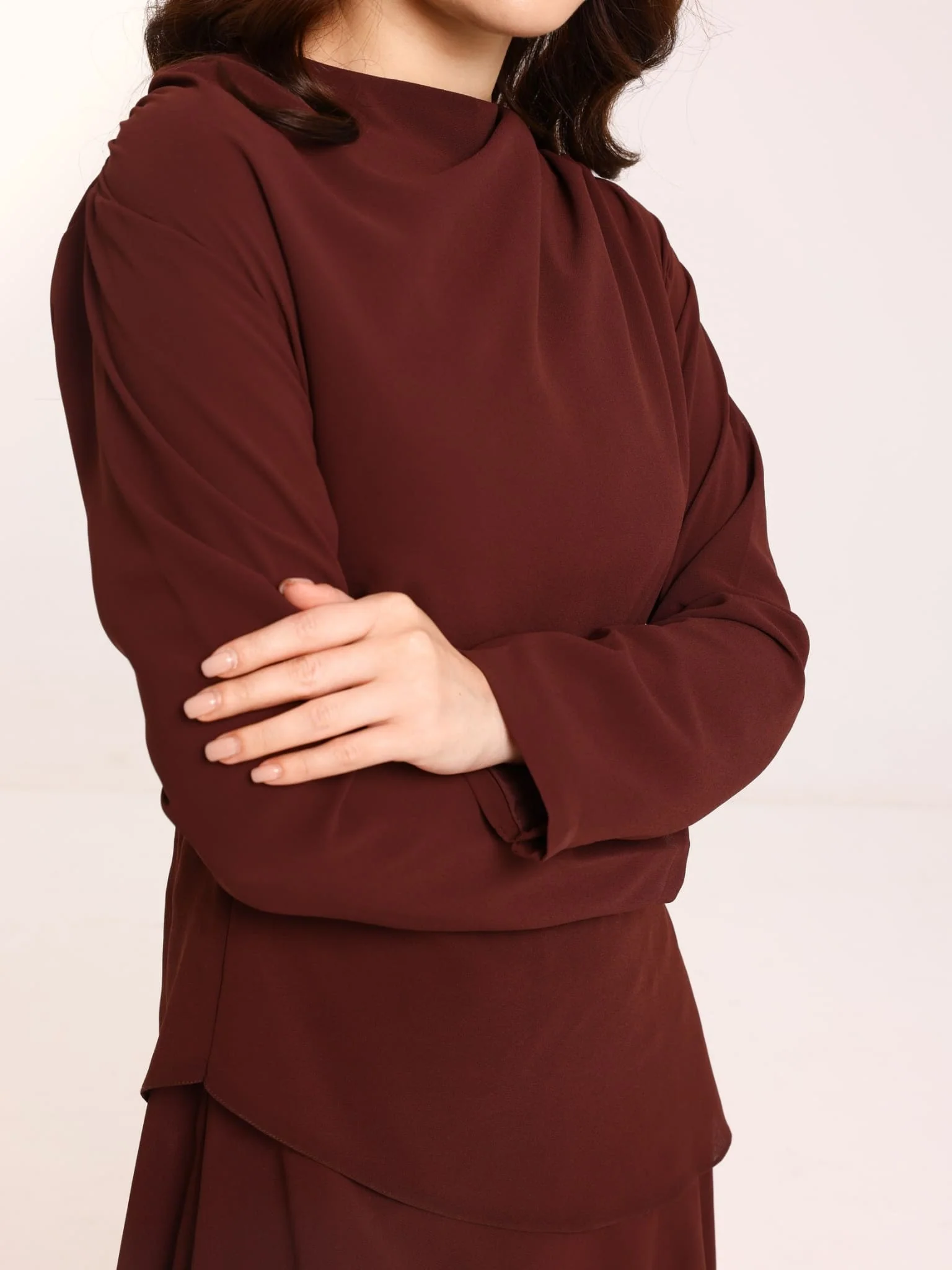 Colette Drape Long Dress - Image 6