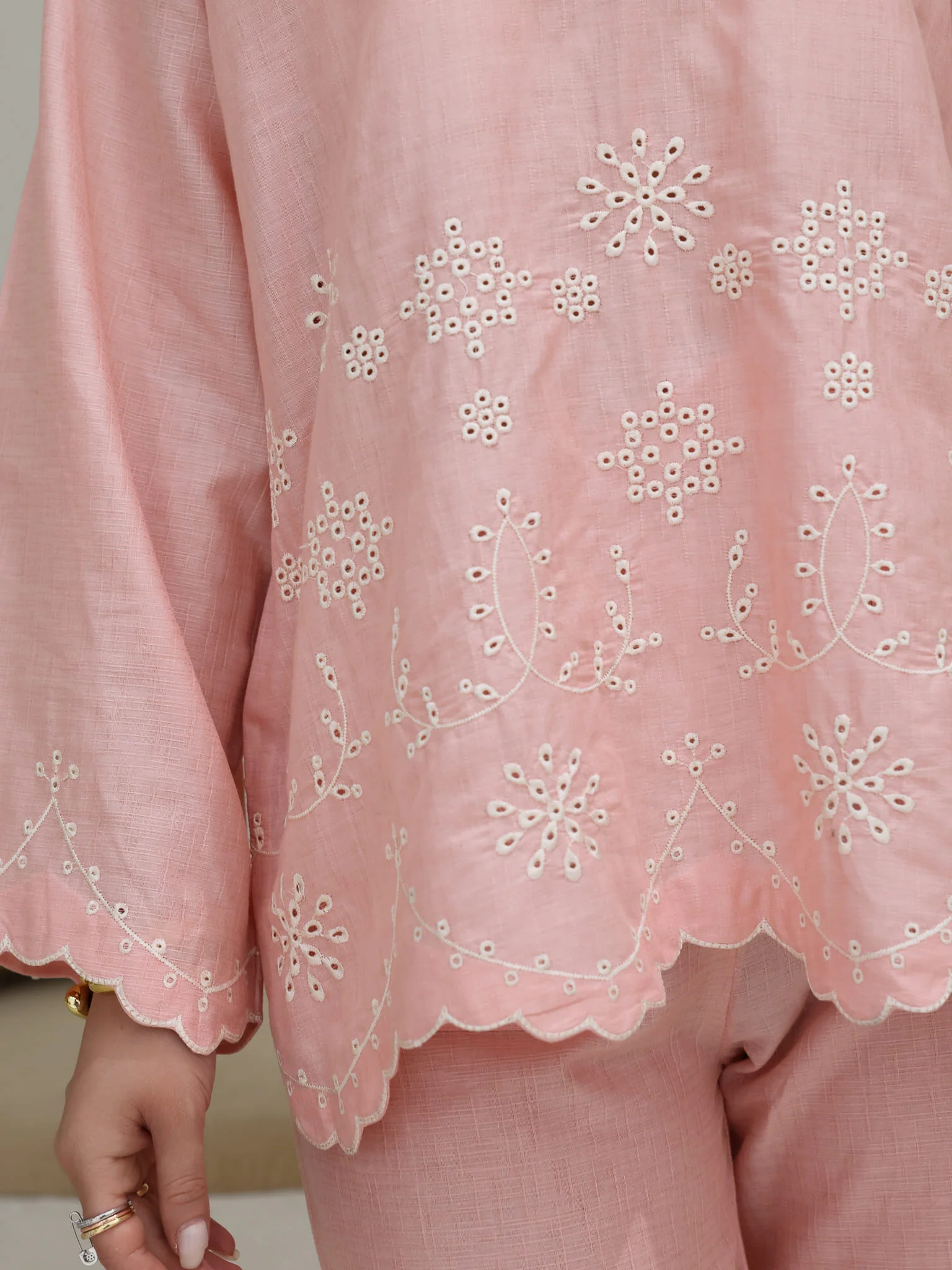 Coraly Cutwork Co Ord Set - Image 4