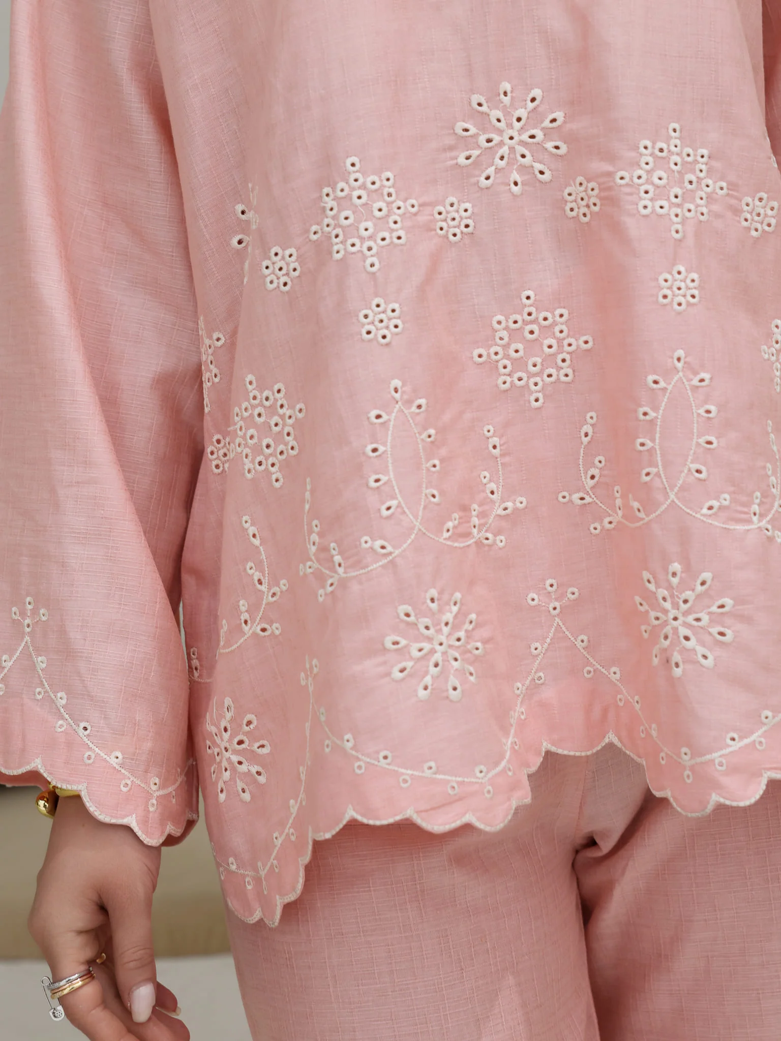 Coraly Cutwork Co Ord Set - Image 6