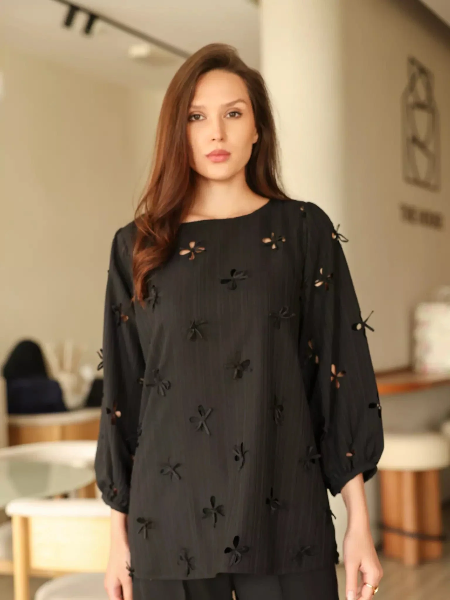 Cupid Bow Cutwork Shirt - Image 4