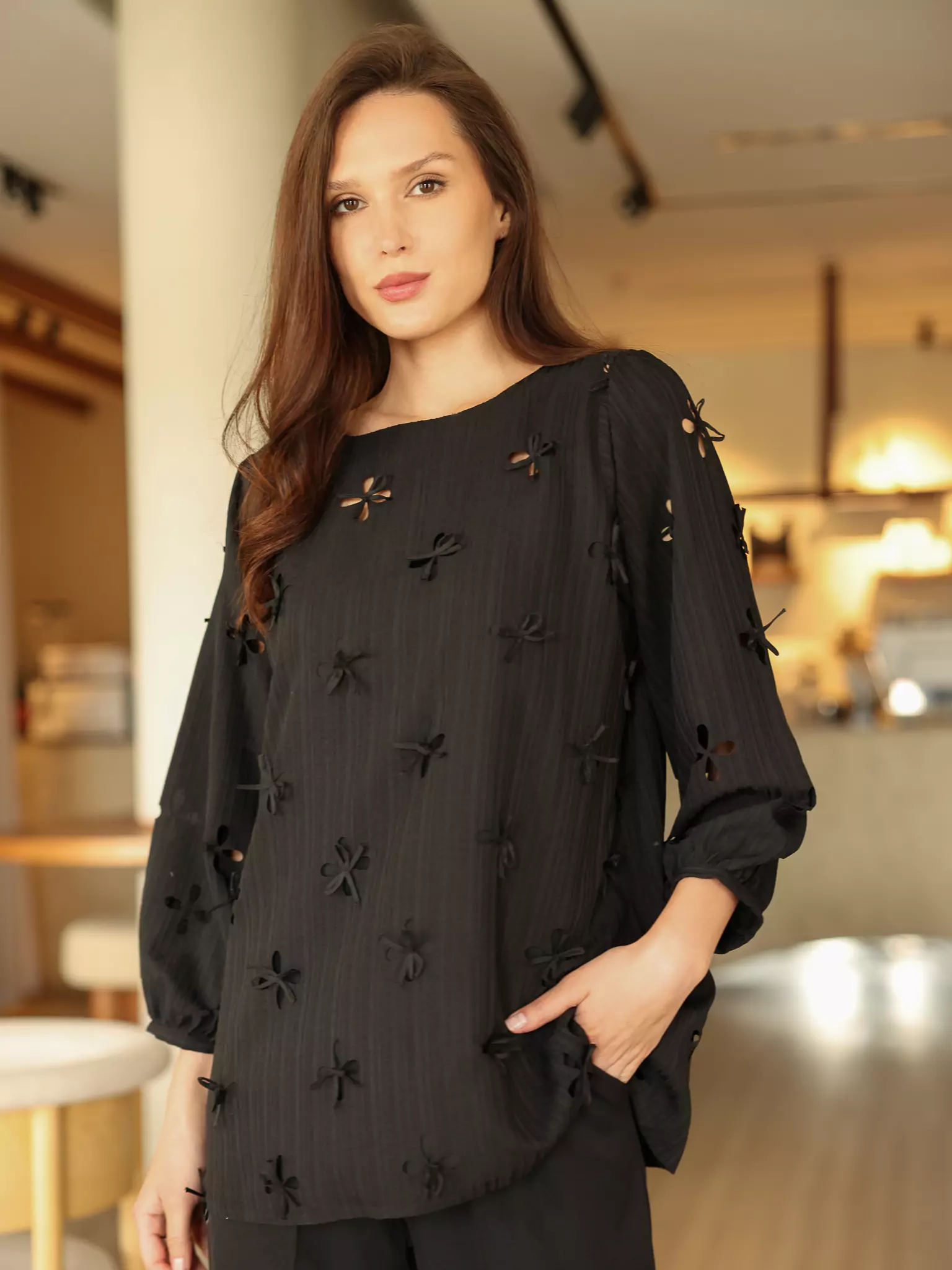 Cupid Bow Cutwork Shirt - Image 5