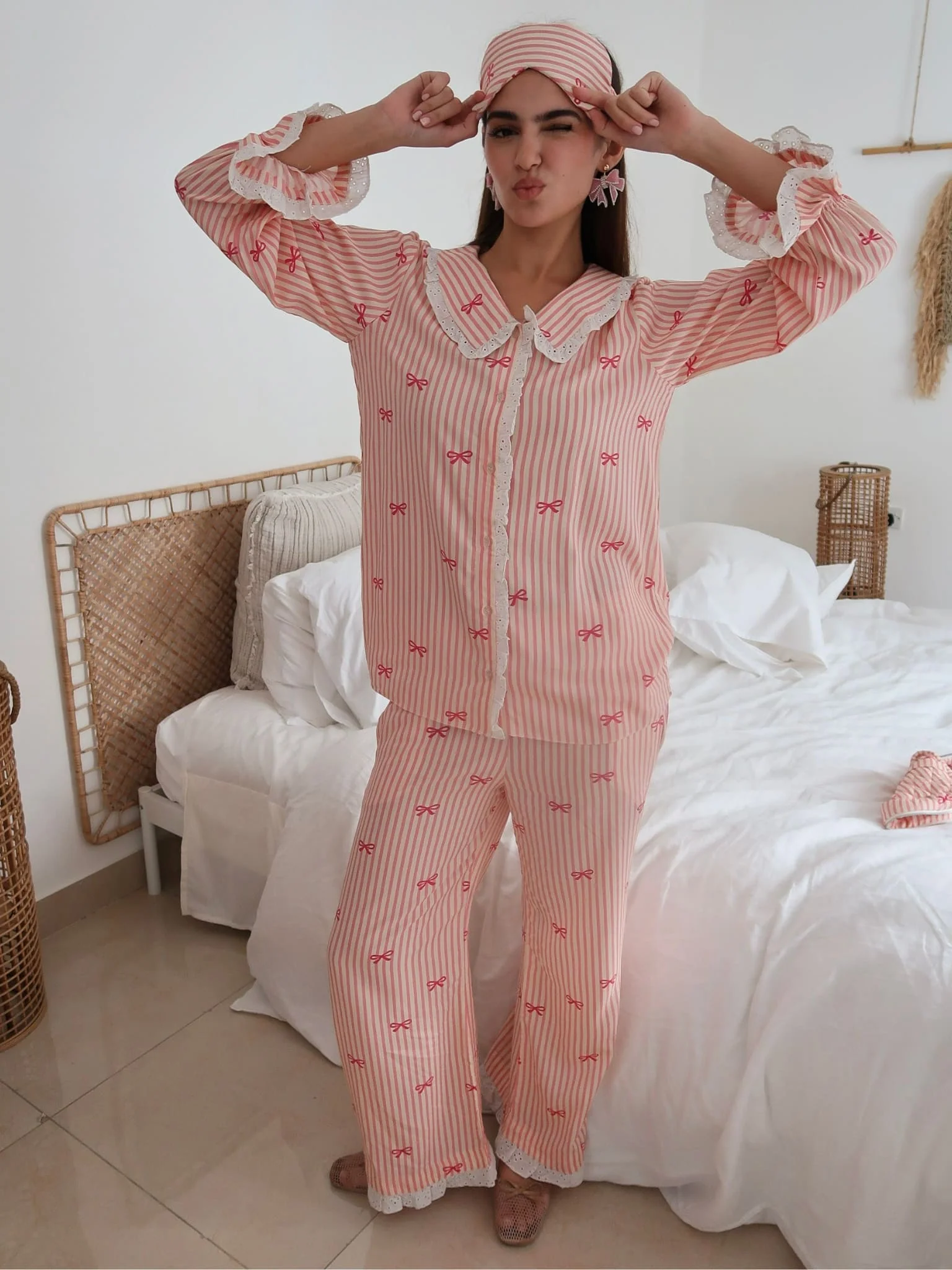 Cushie Bow Lounge Frill Shirt - Image 11