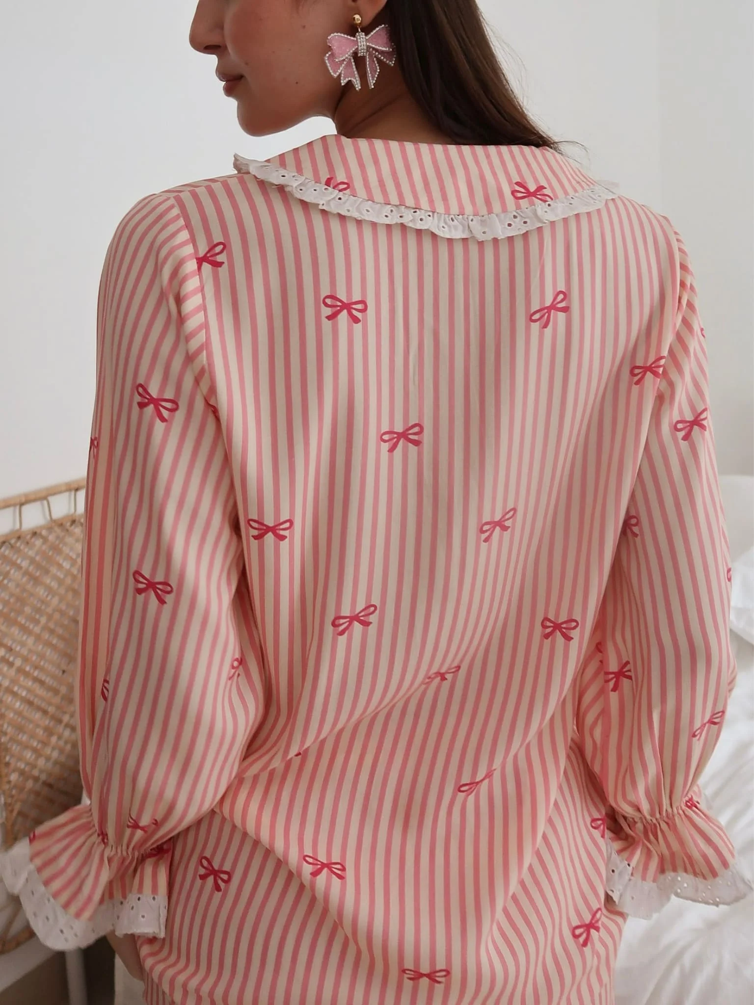 Cushie Bow Lounge Frill Shirt - Image 3