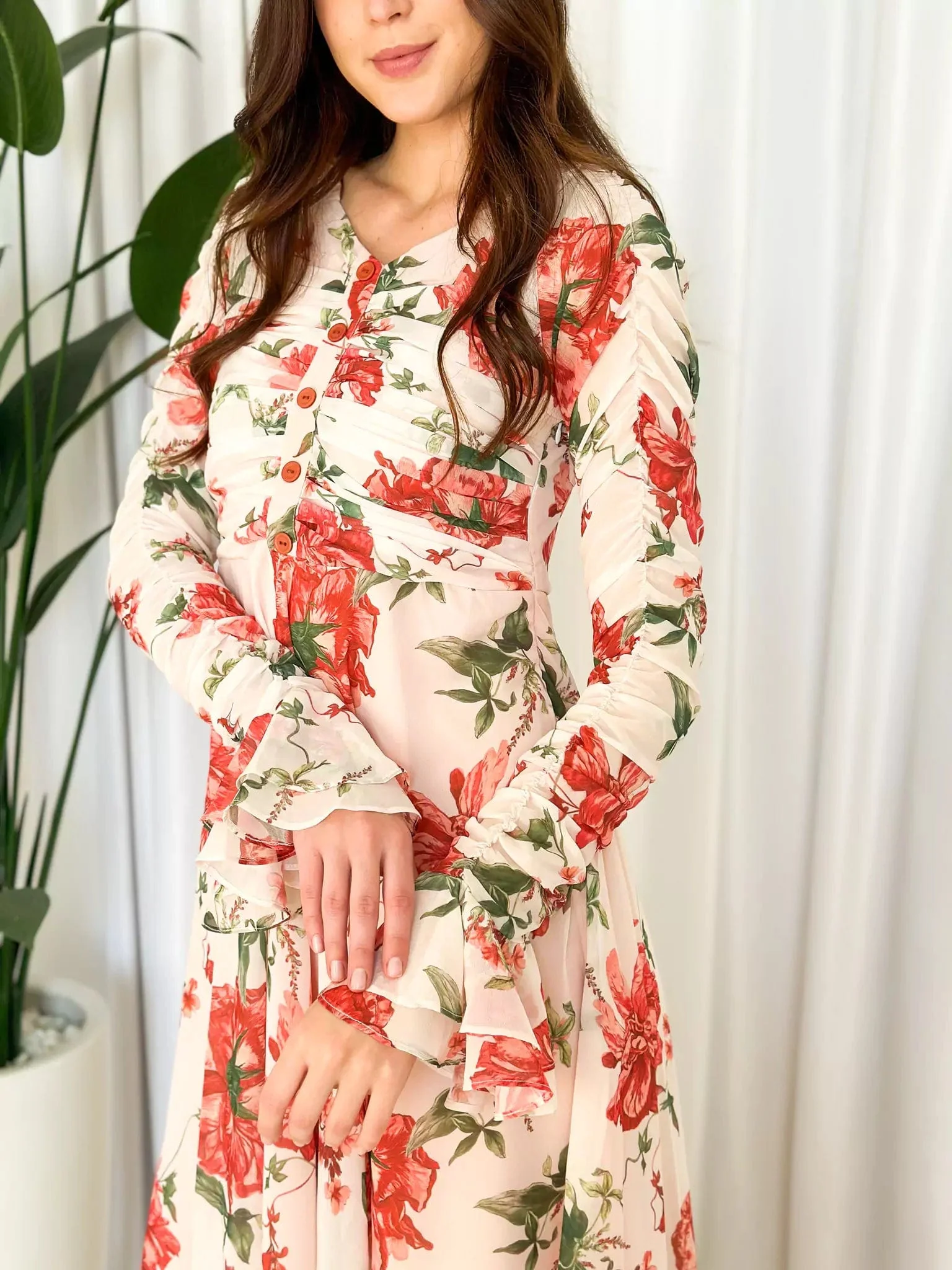 Dahlia Floral Long Dress - Image 10