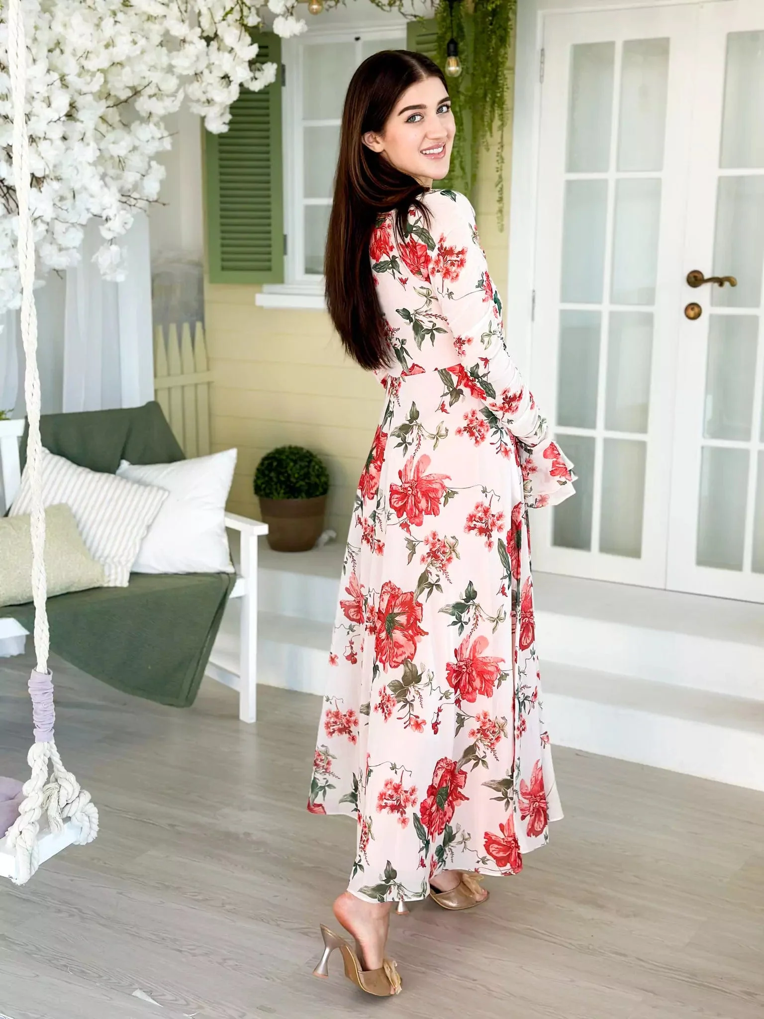 Dahlia Floral Long Dress - Image 11