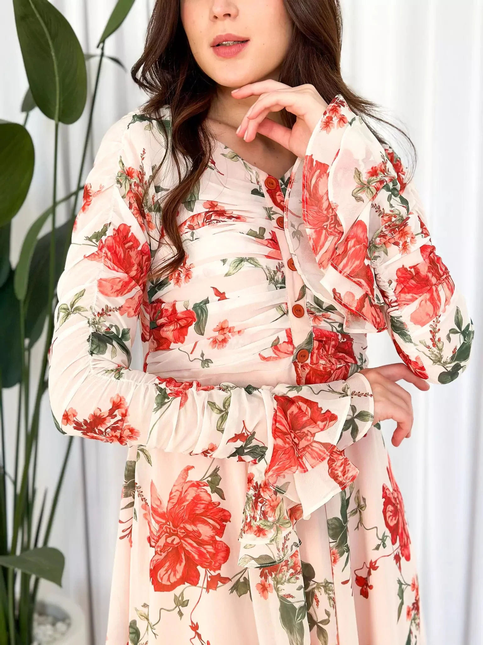 Dahlia Floral Long Dress - Image 6