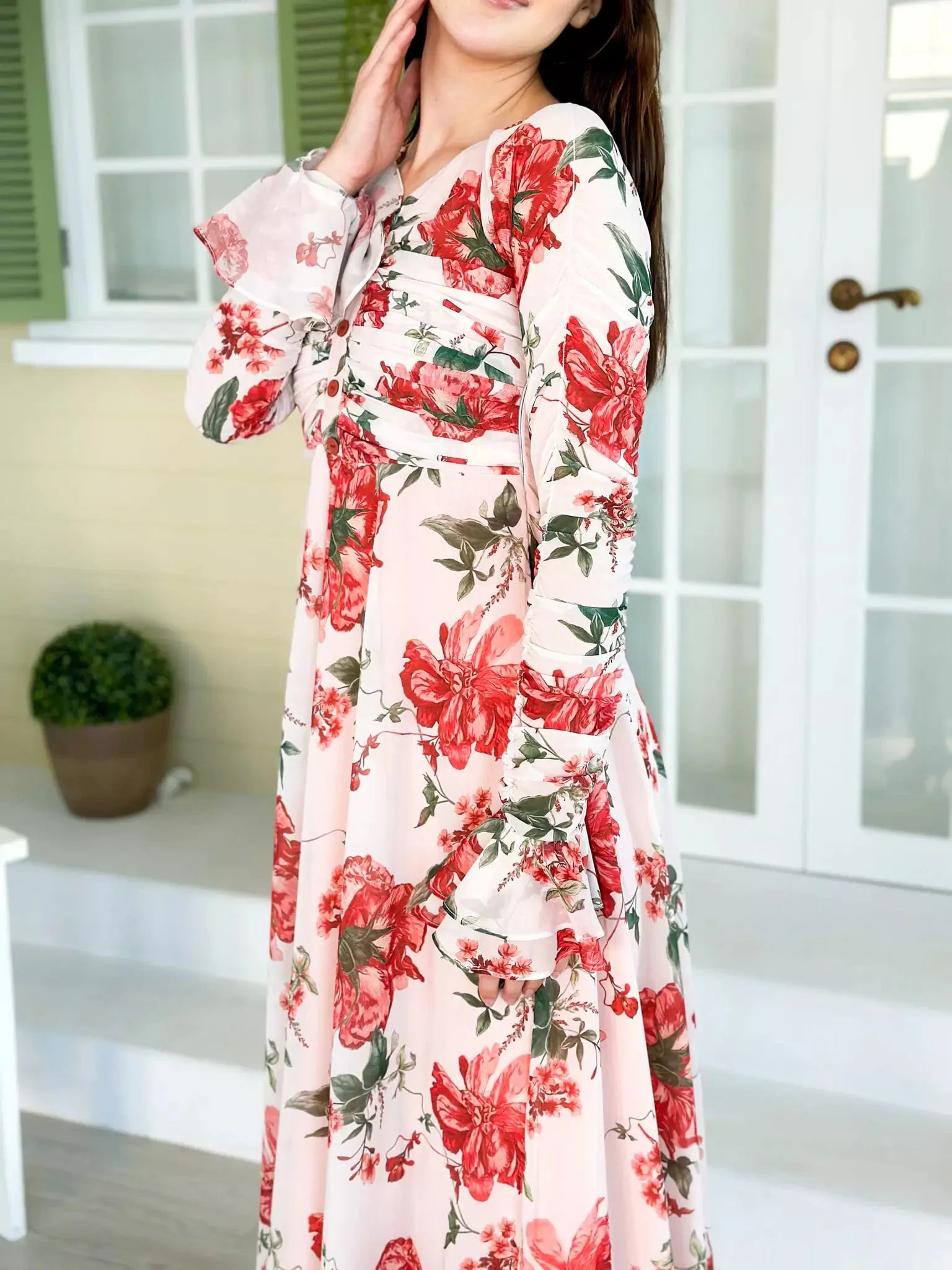 Dahlia Floral Long Dress - Image 9