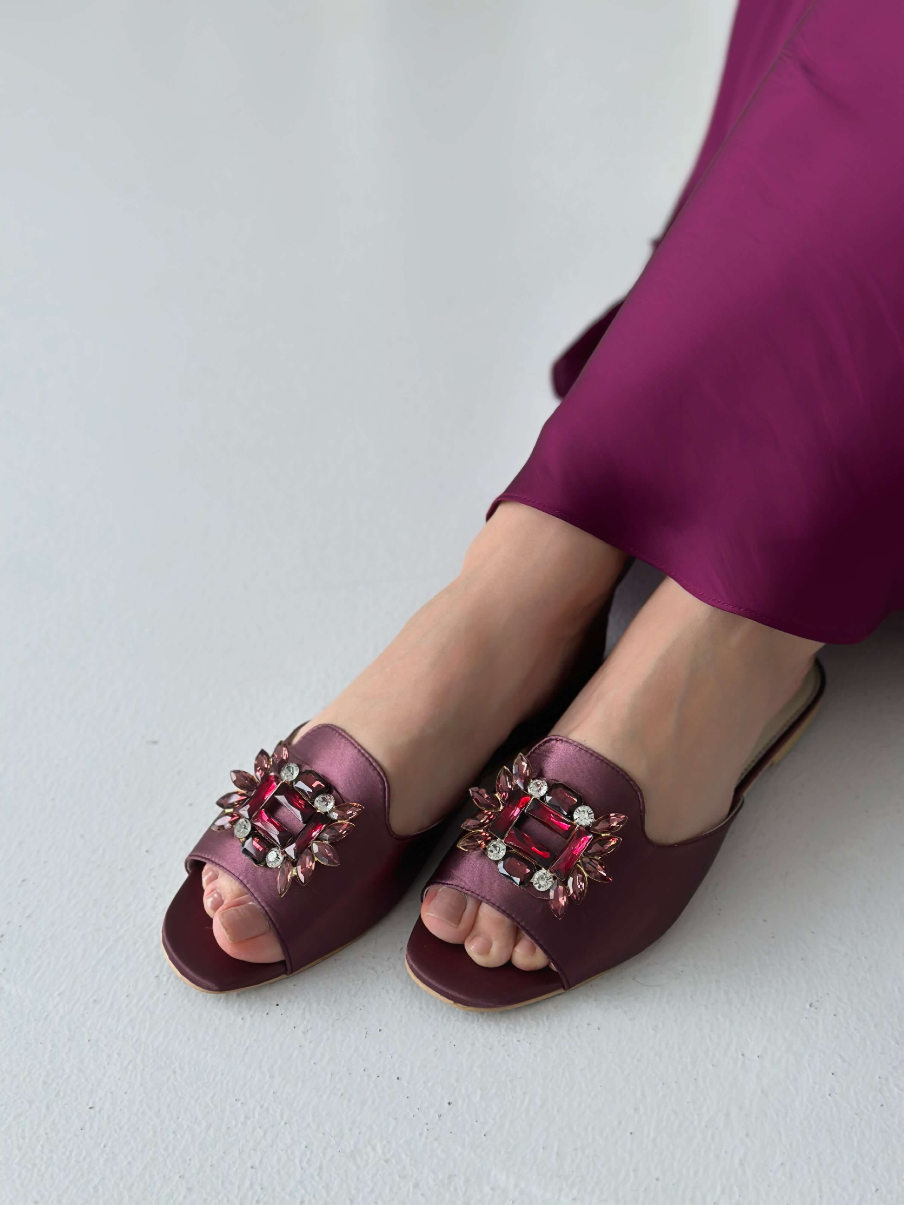 Dainty Stone Flats - Dark Purple - Image 3