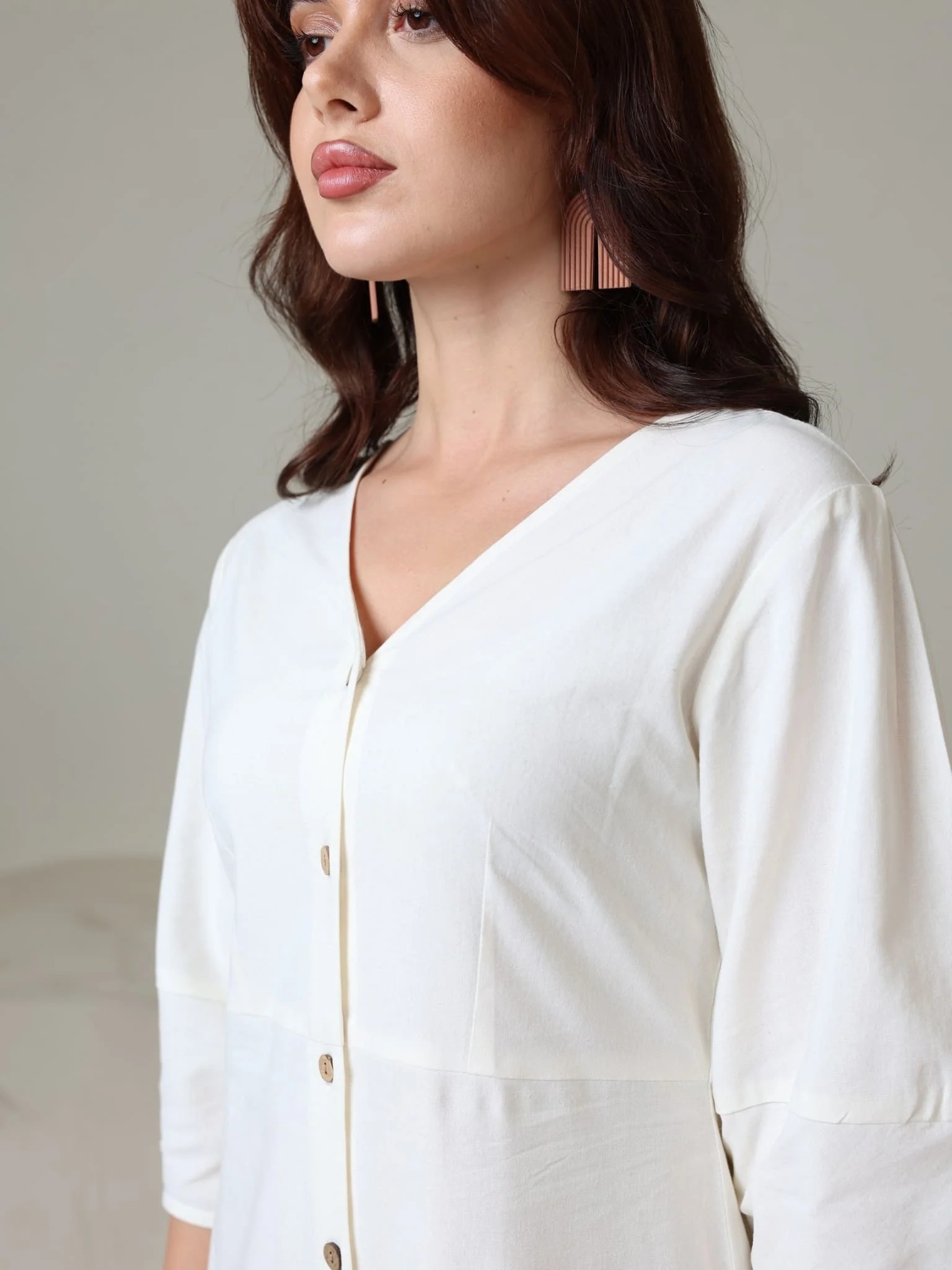 Darcy White Linen Dress - Image 4