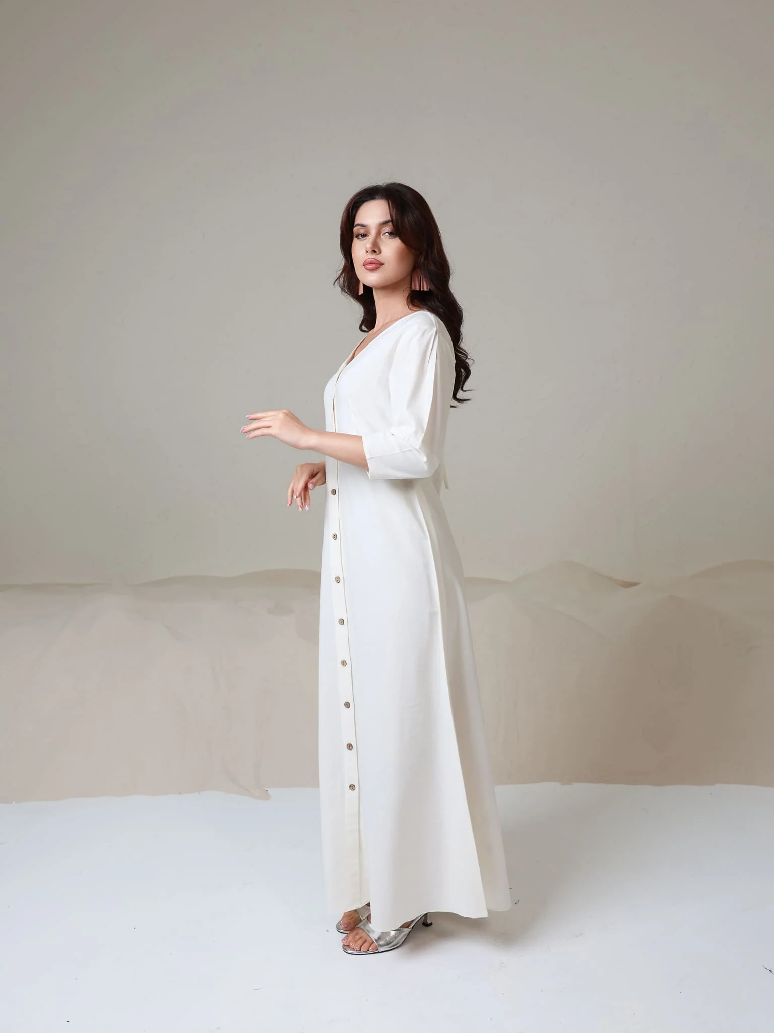 Darcy White Linen Dress - Image 6