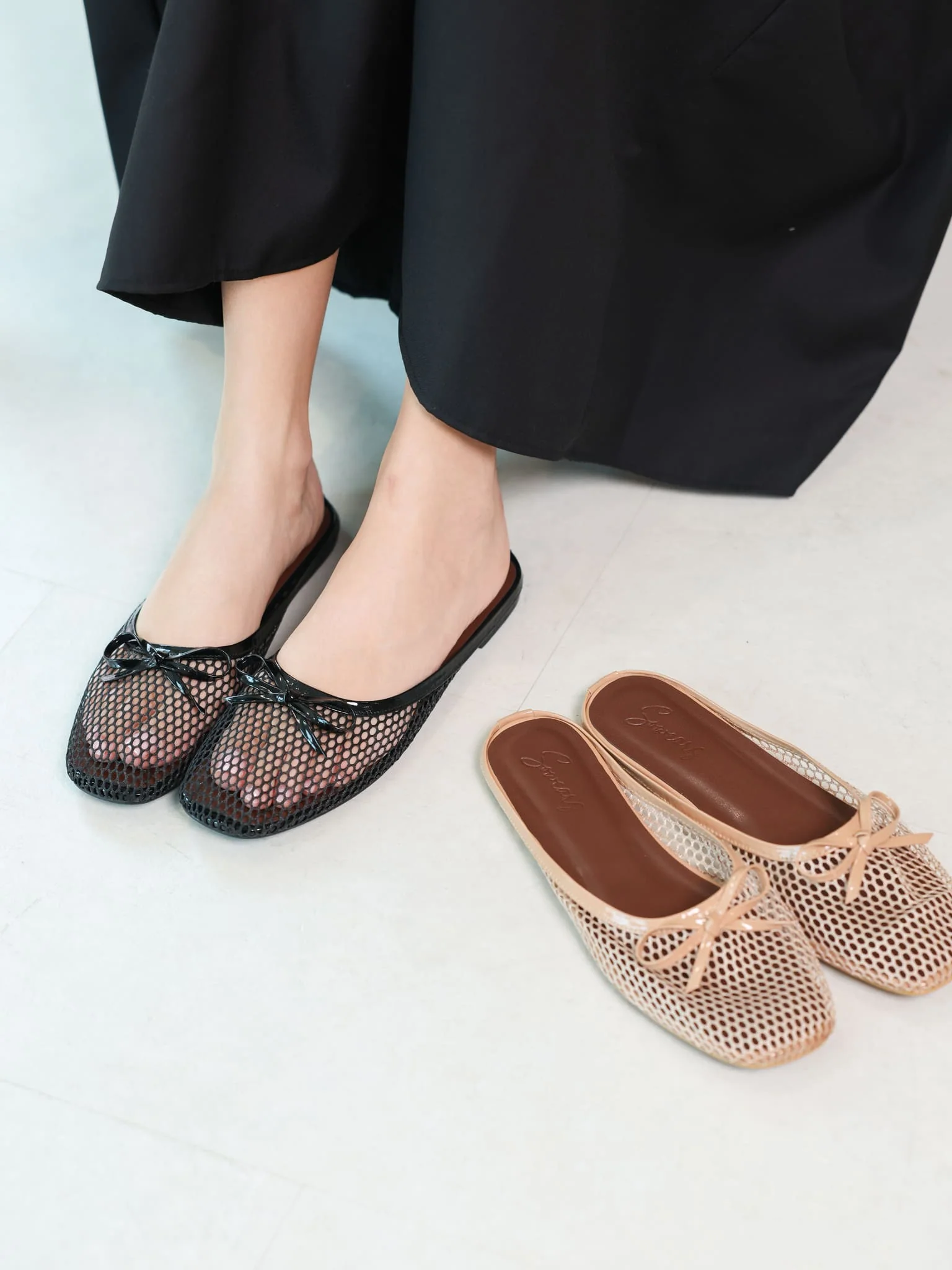 Darla Mesh Flats Beige - Image 4