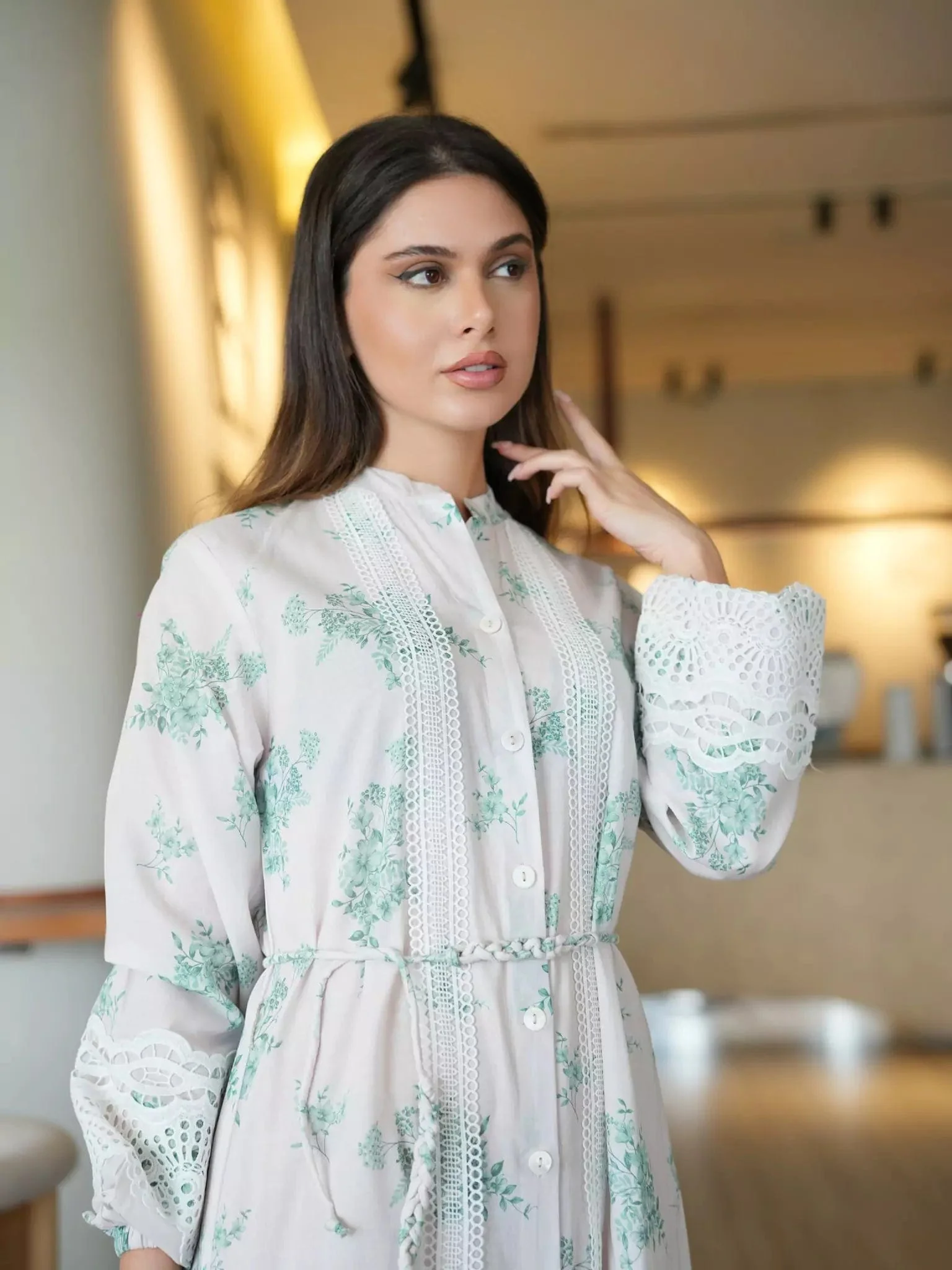 Diara Lace Long Dress - Image 3