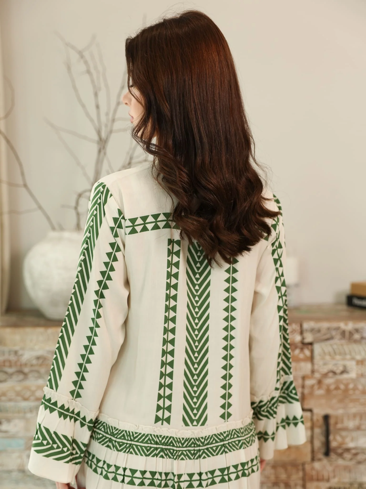 Eden Lines Green Dress With Pockets - Image 5