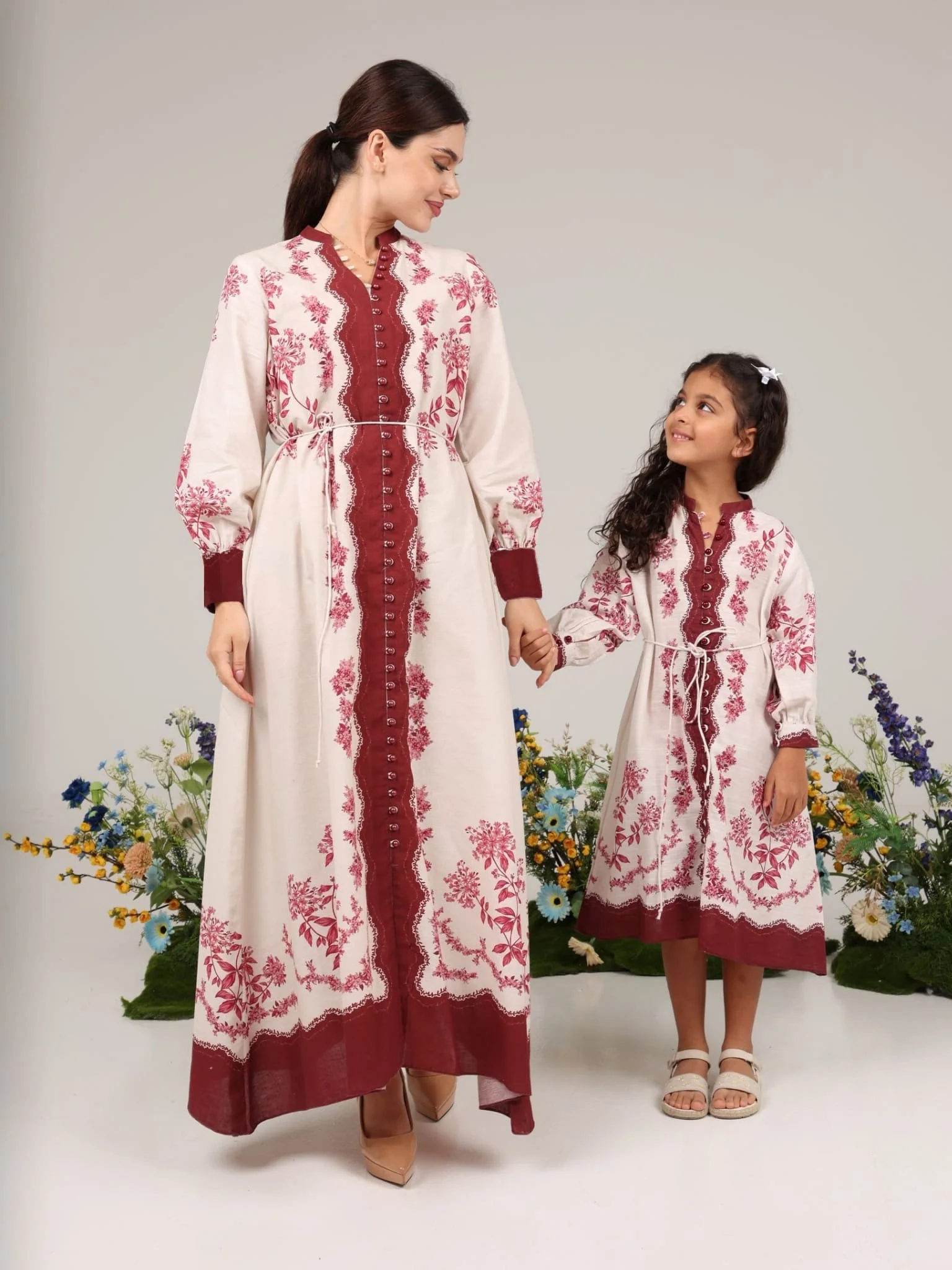 Eiraleaf Maroon Long Dress - Image 12