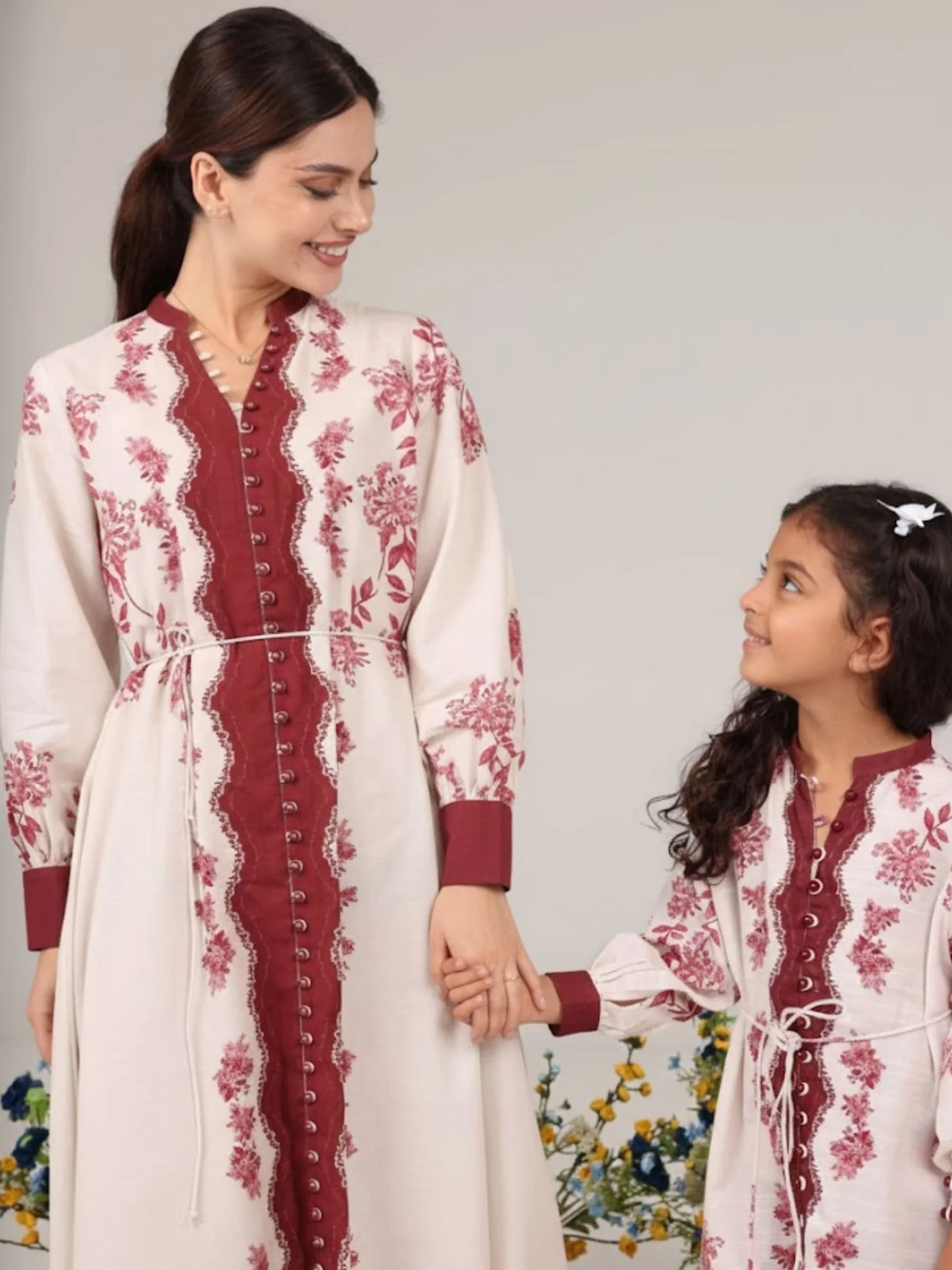 Eiraleaf Maroon Long Dress - Image 4