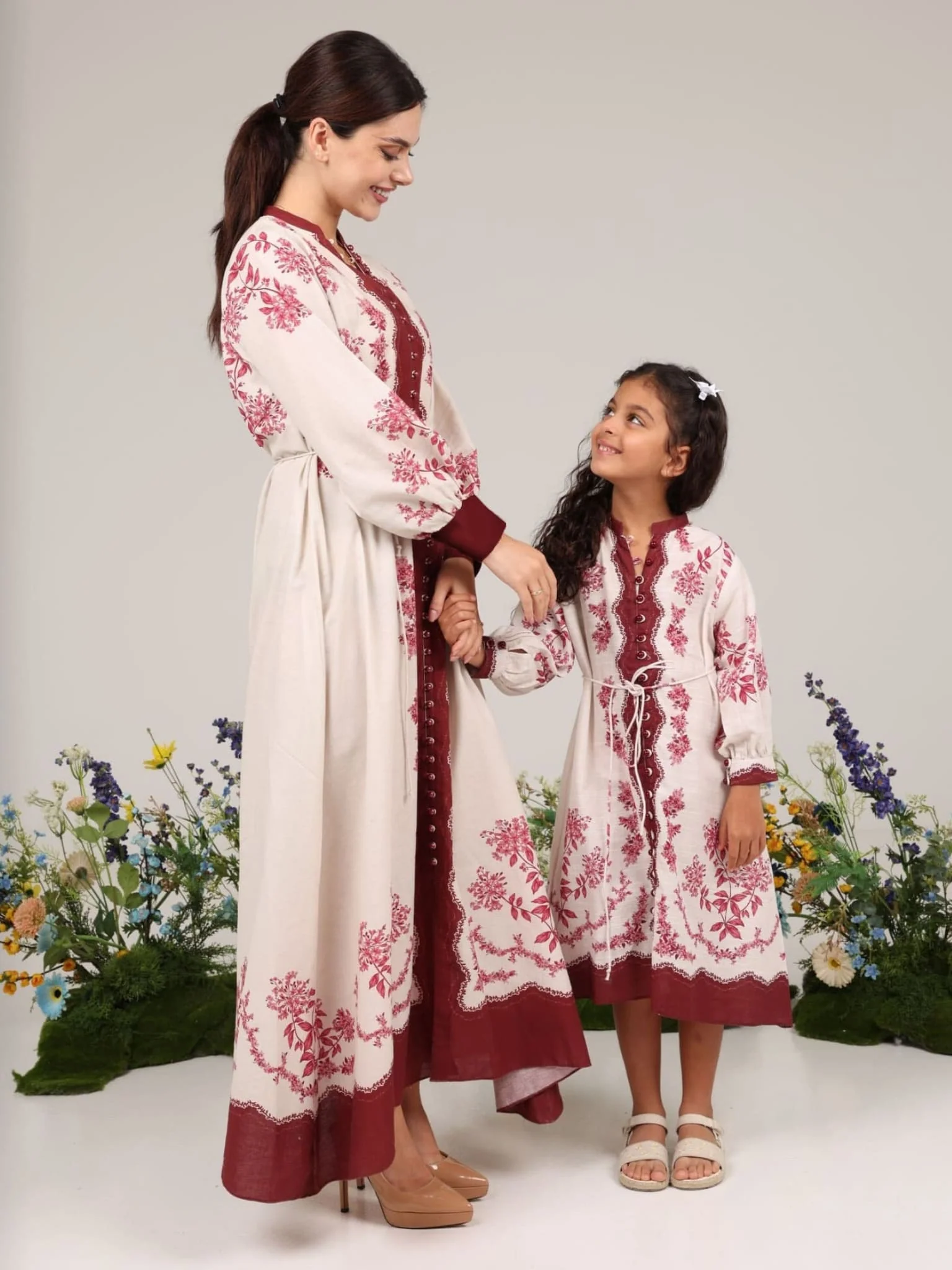 Eiraleaf Maroon Long Dress - Image 8