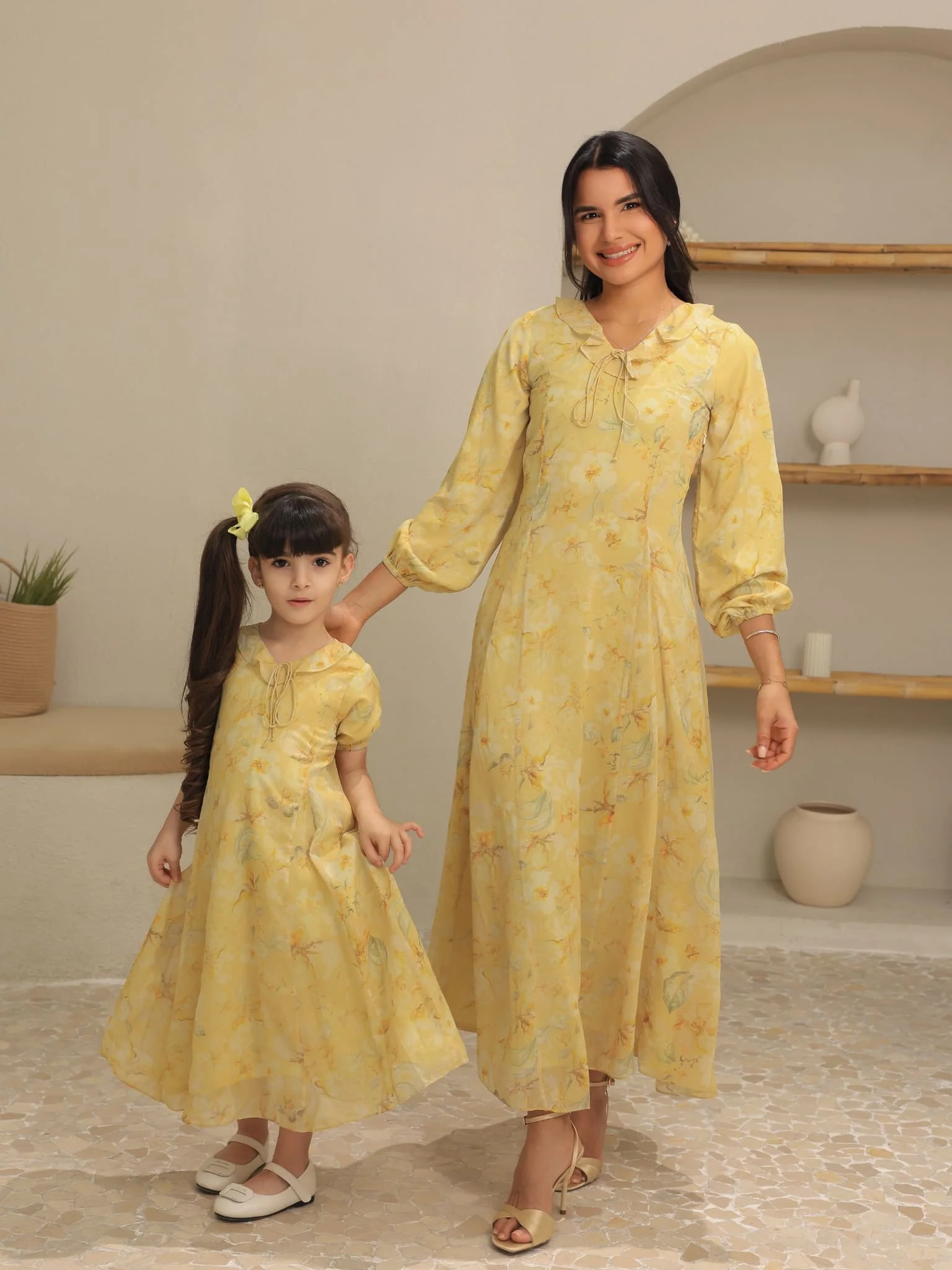 Elaine Butter Floral Panel Dress - Image 4