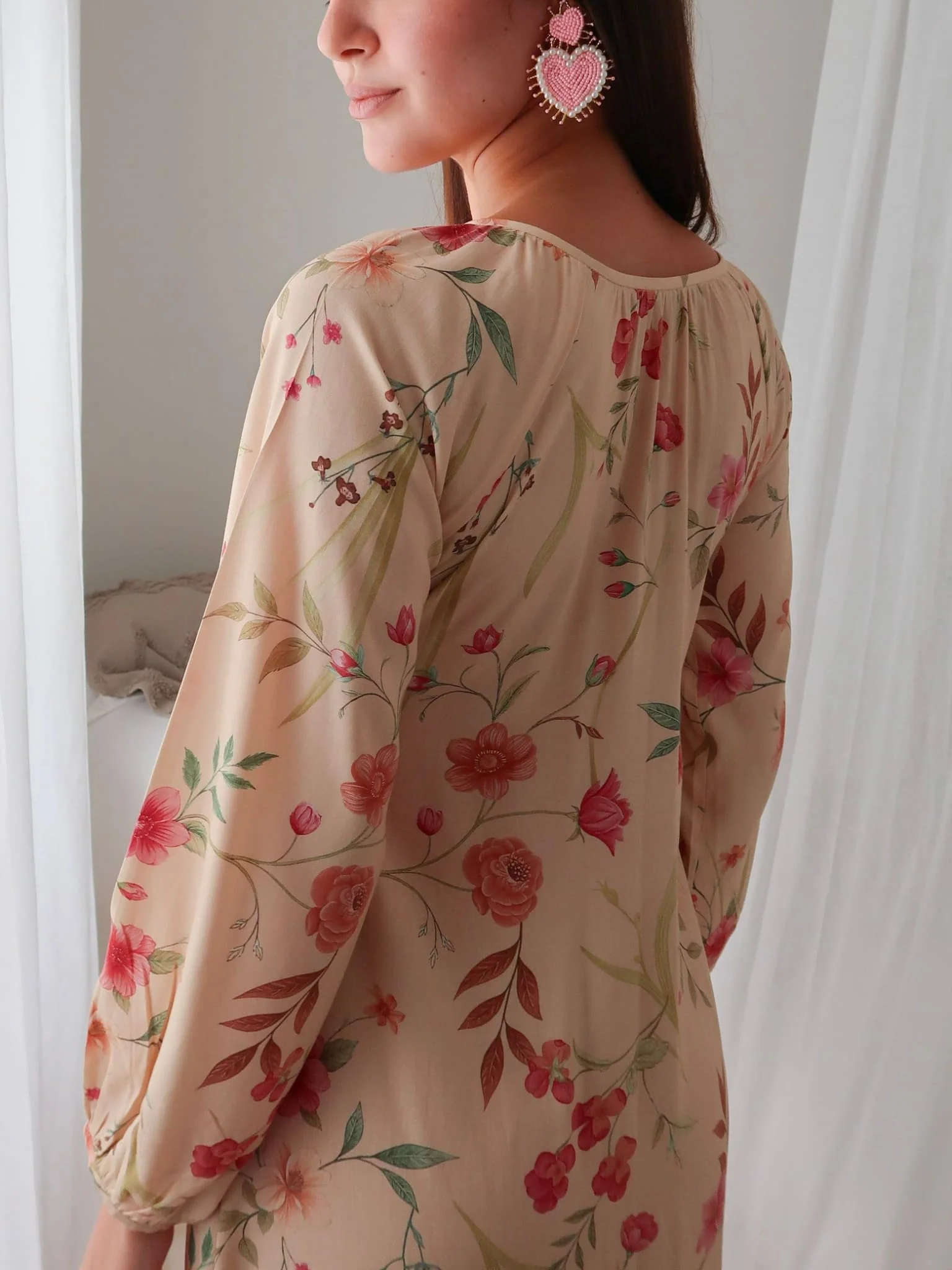 Elio Printed Summer Long Dress - Image 3