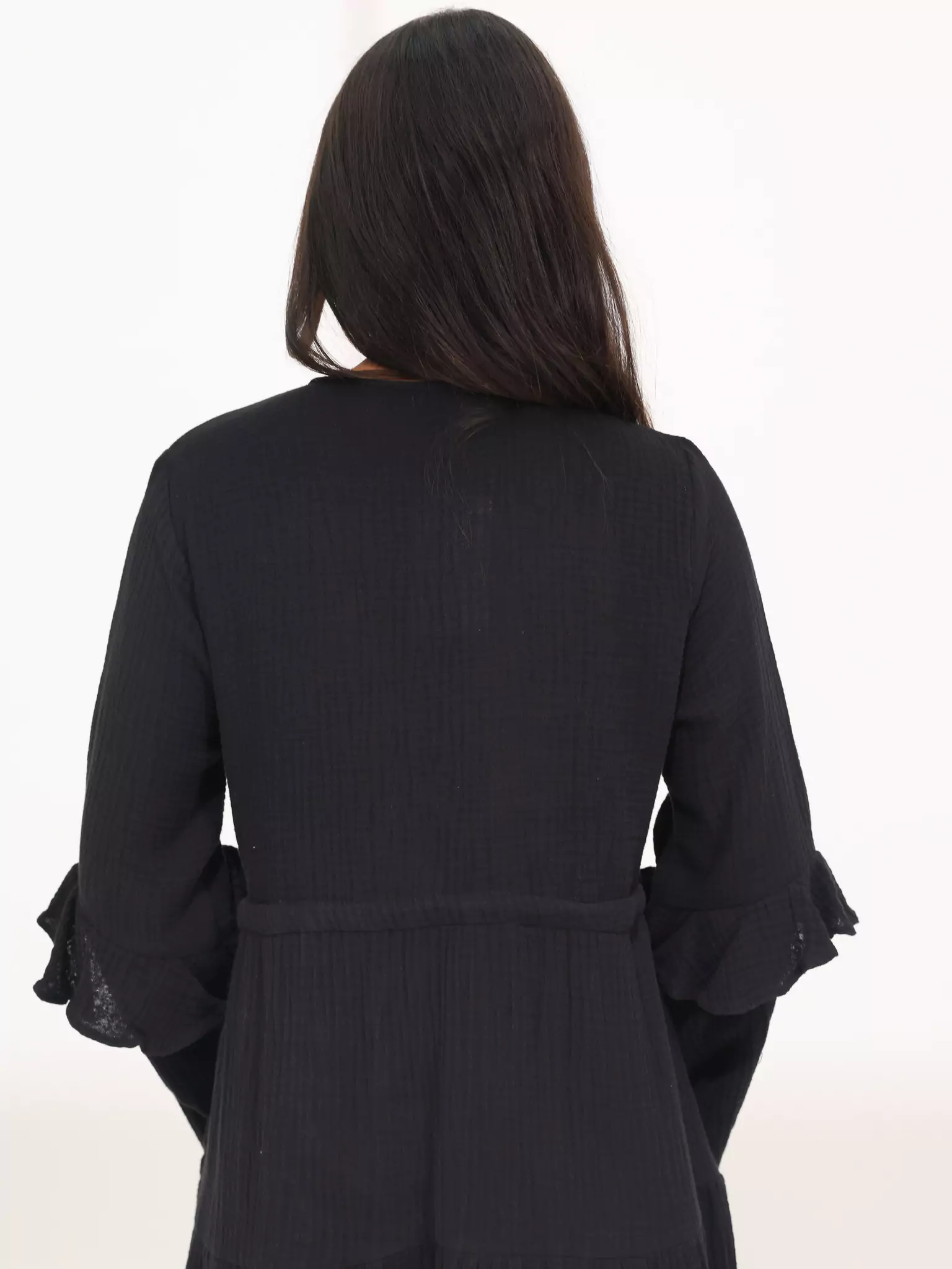 Elowen Muslin Black Long Dress - Image 6