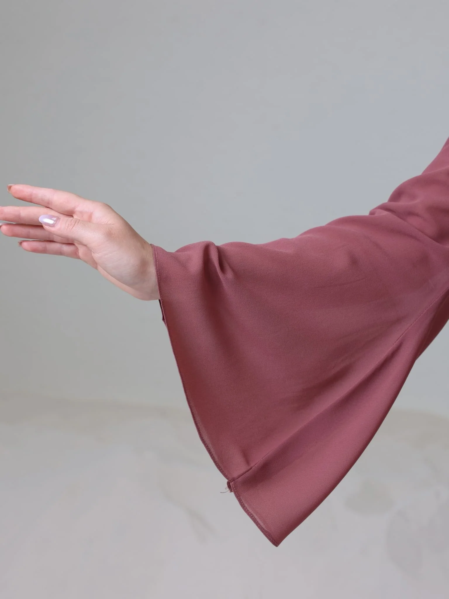 Elsie Mauve Solid Long Dress - Image 5