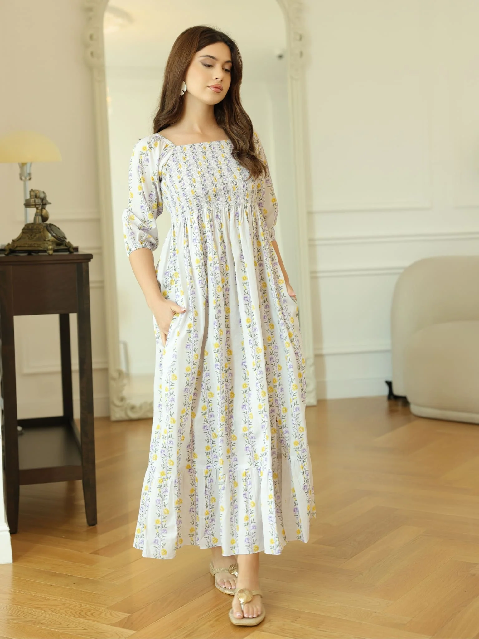 Elvine Smock Dress With Pockets - Image 10
