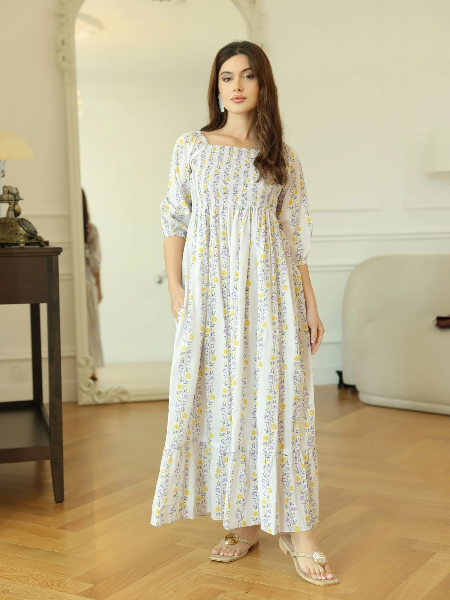 Elvine Smock Dress With Pockets - Image 5