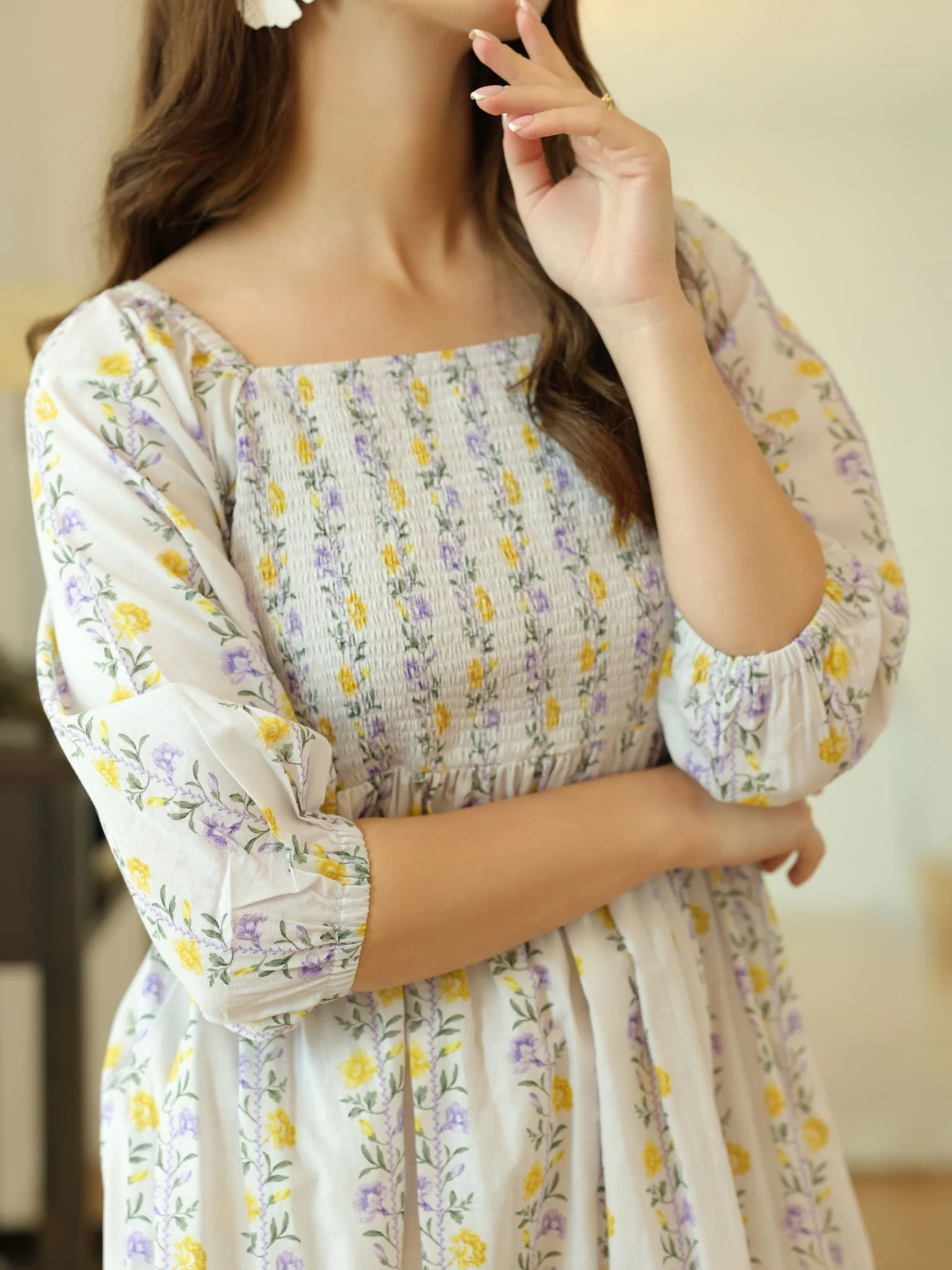 Elvine Smock Dress With Pockets - Image 8