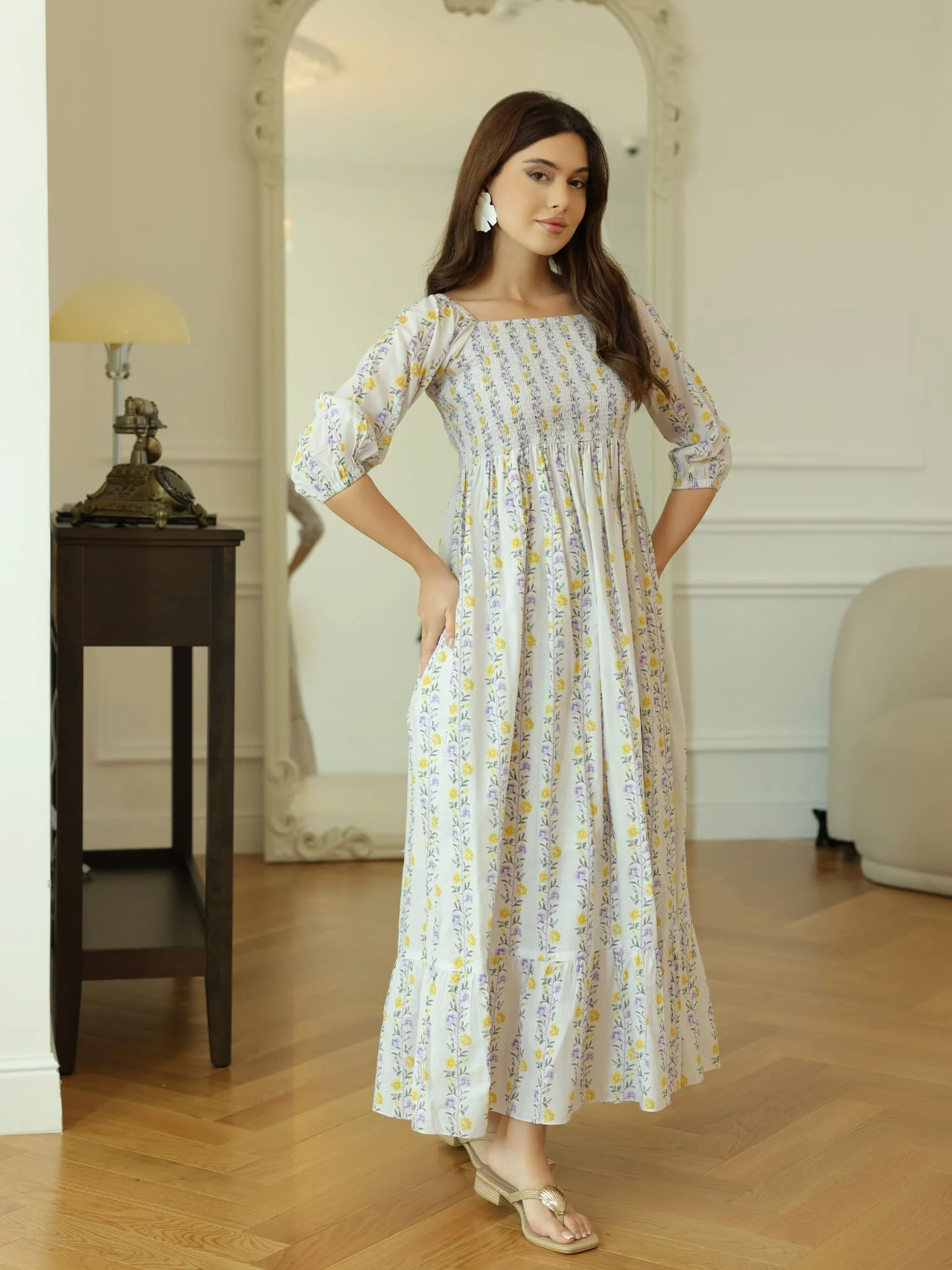 Elvine Smock Dress With Pockets - Image 9
