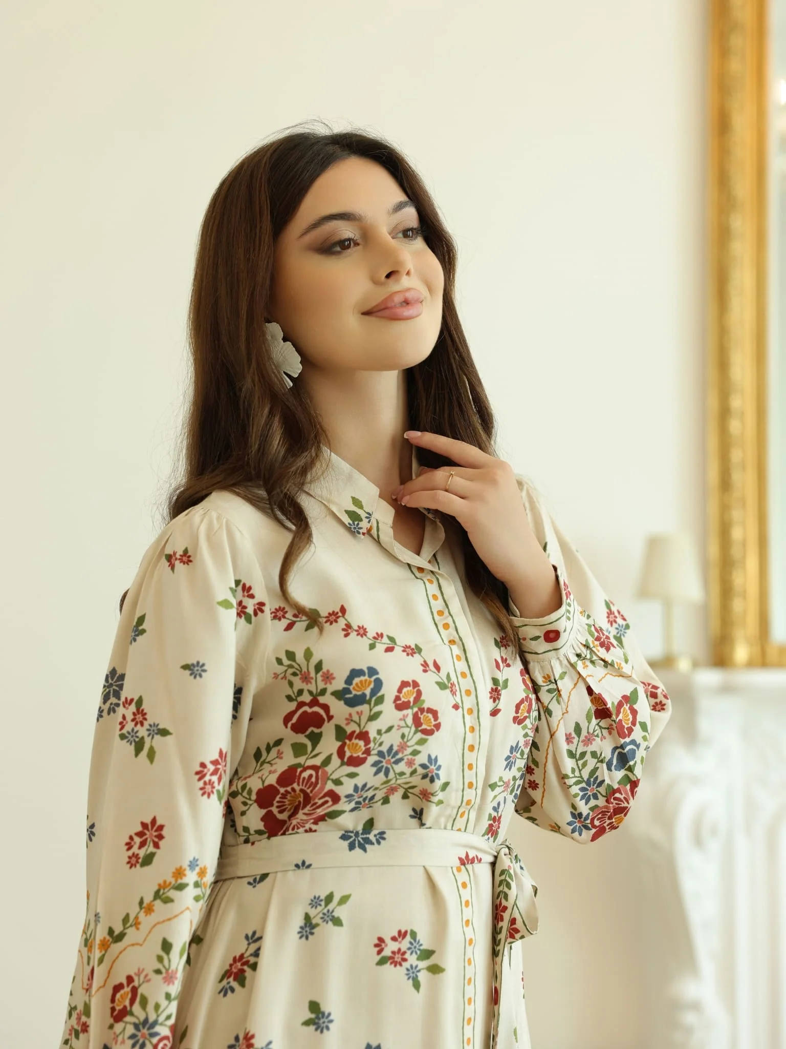 Elysian Floral Printed Dress - Image 10