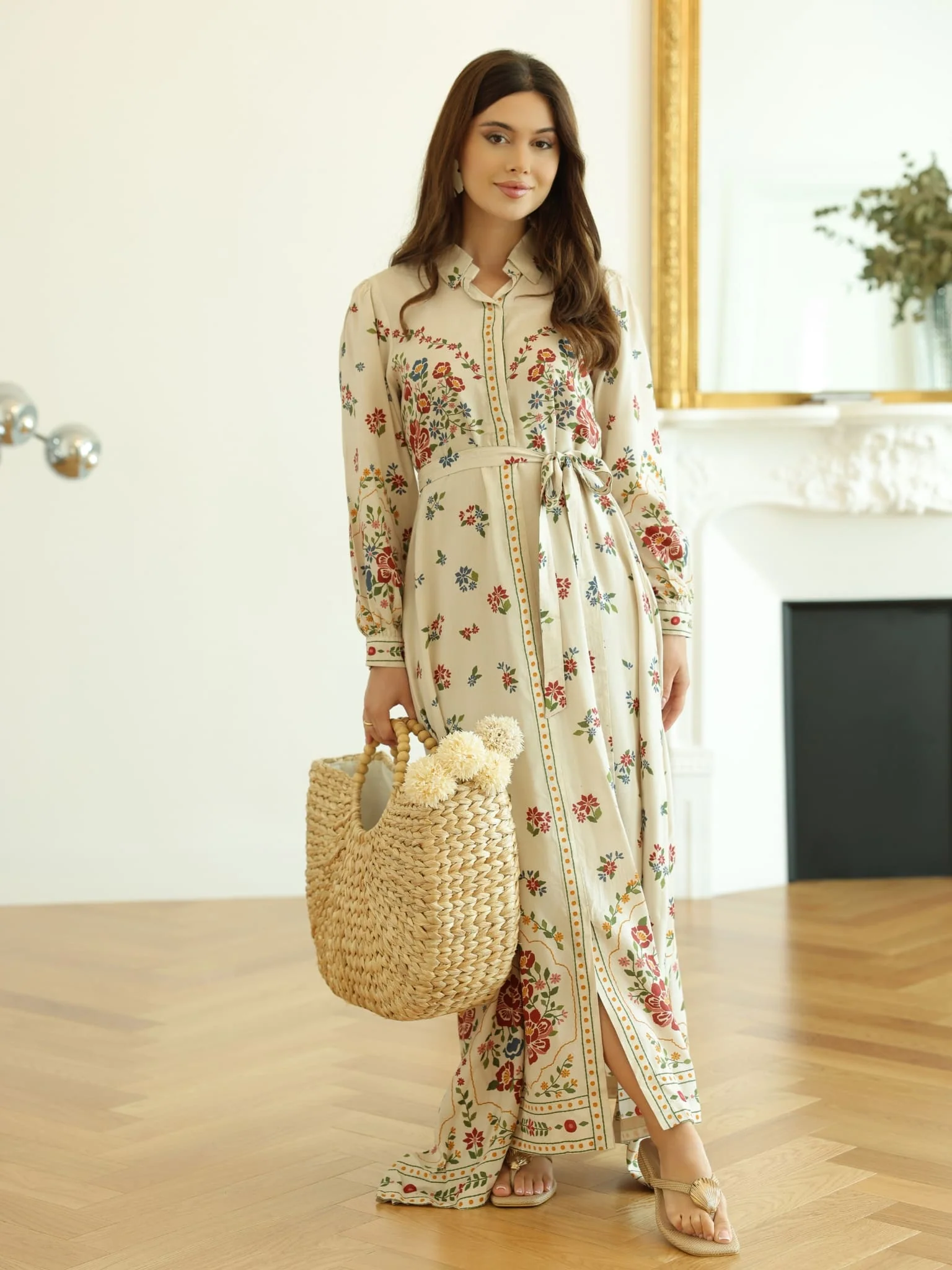 Elysian Floral Printed Dress - Image 8