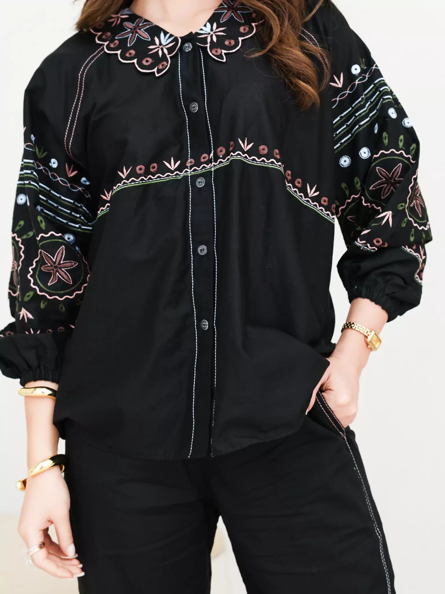 Elyss Embroidered Co Ord Set - Image 5