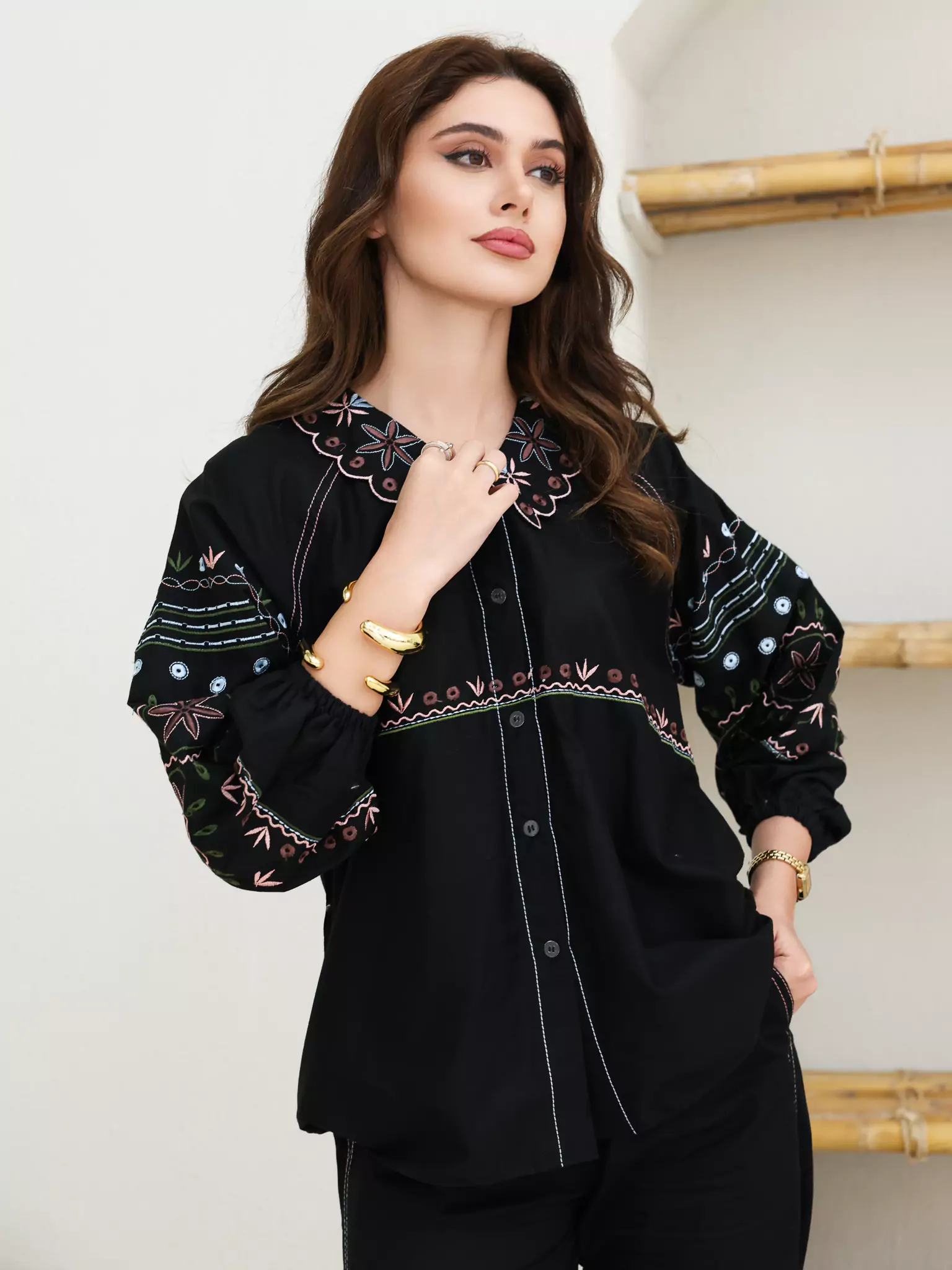 Elyss Embroidered Co Ord Set - Image 9